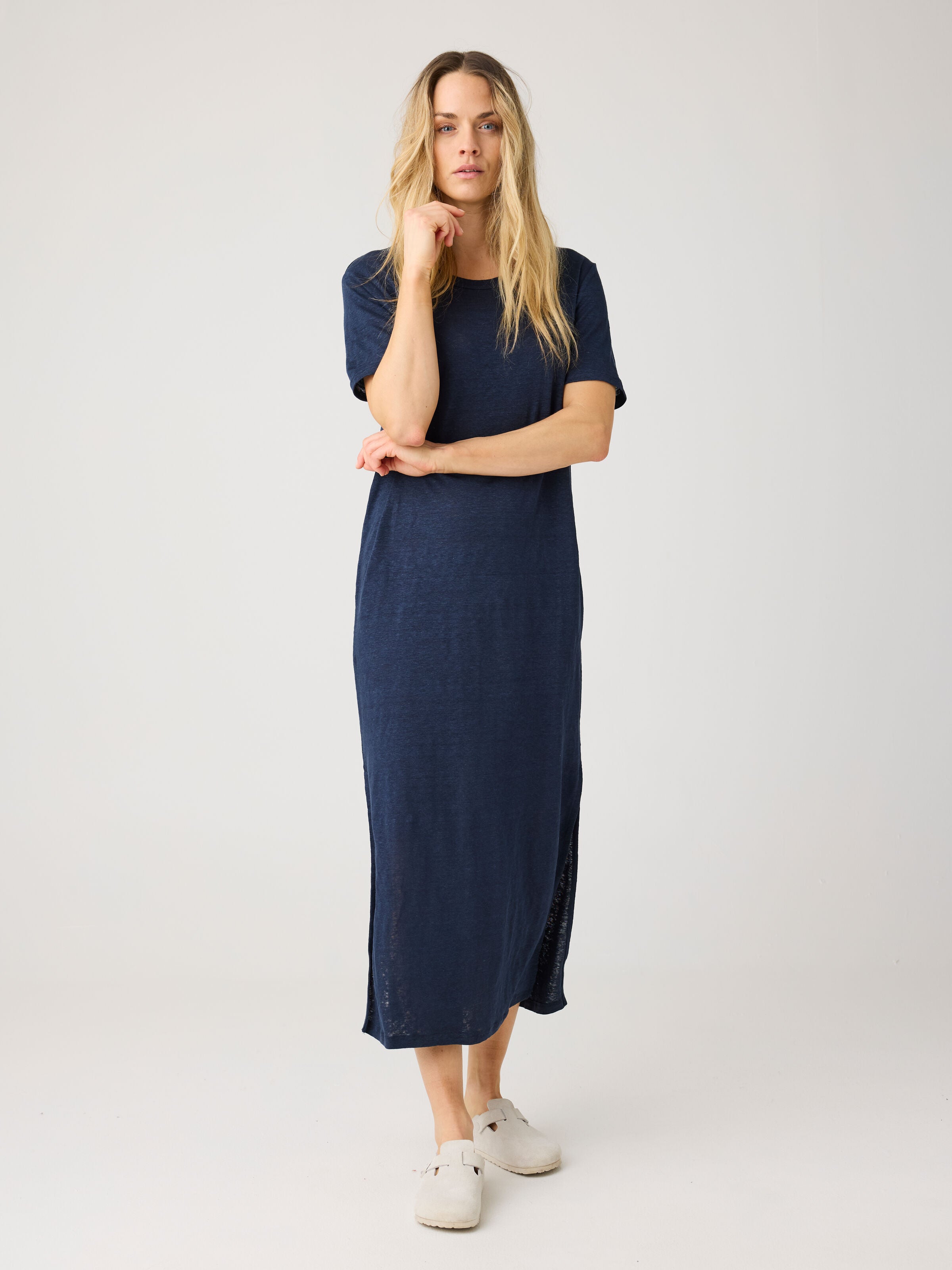 Bio-Leinen T-Shirt Kleid GOTS/Vegan