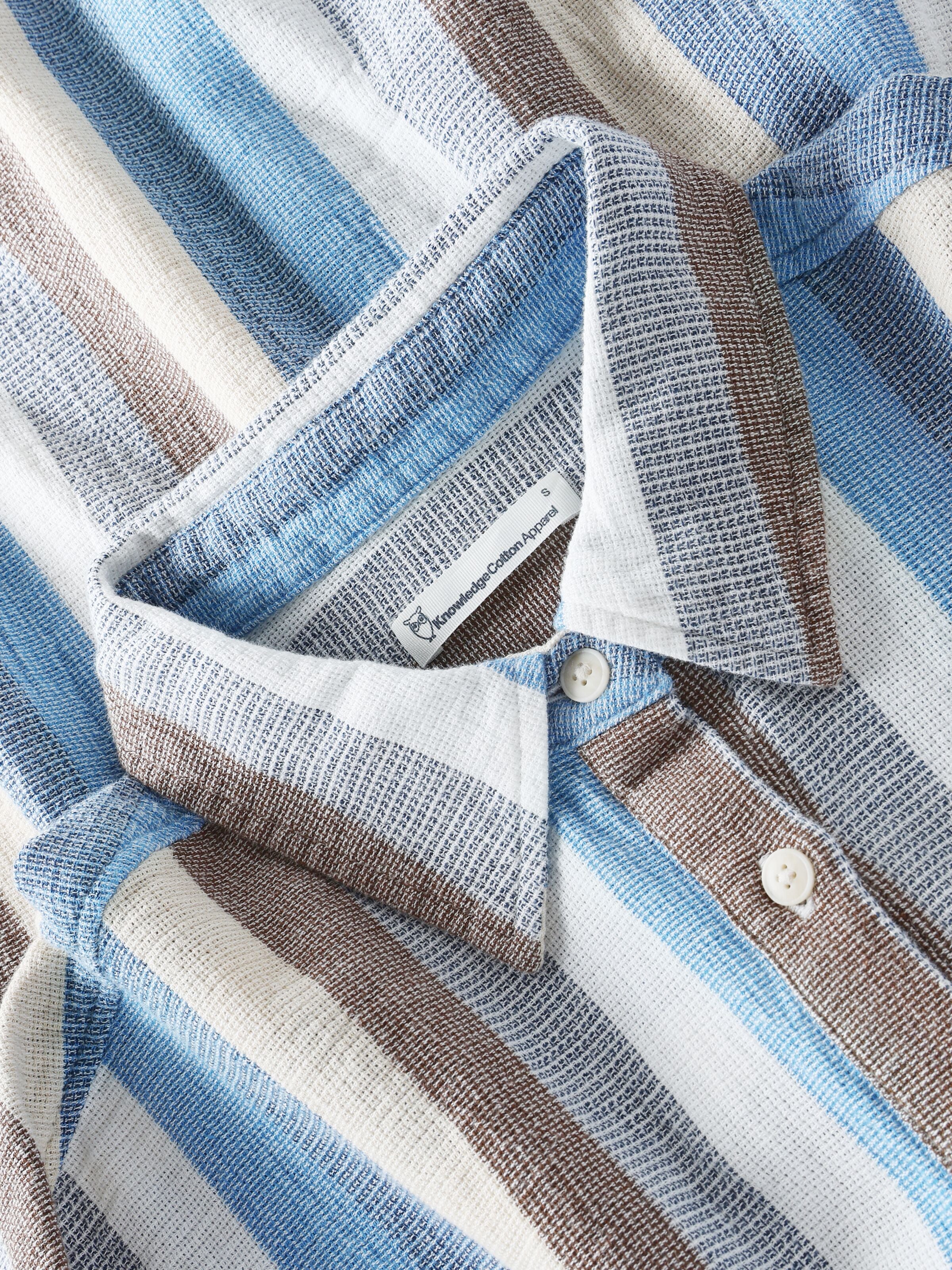 Kurzarm-Blusenkleid mit Struktur aus Bio-Baumwolle