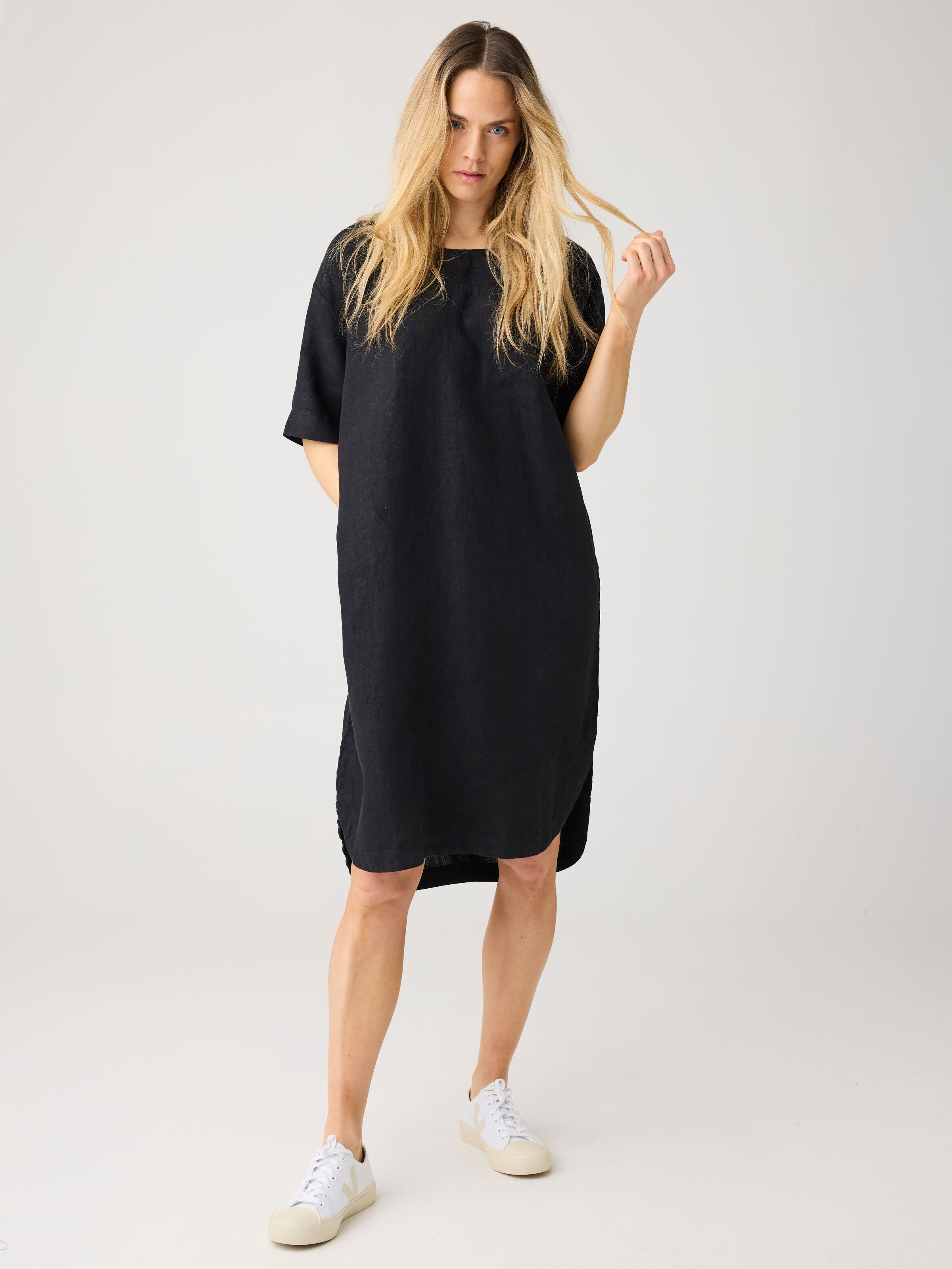 T-Shirt-Kleid aus Bio-Leinen