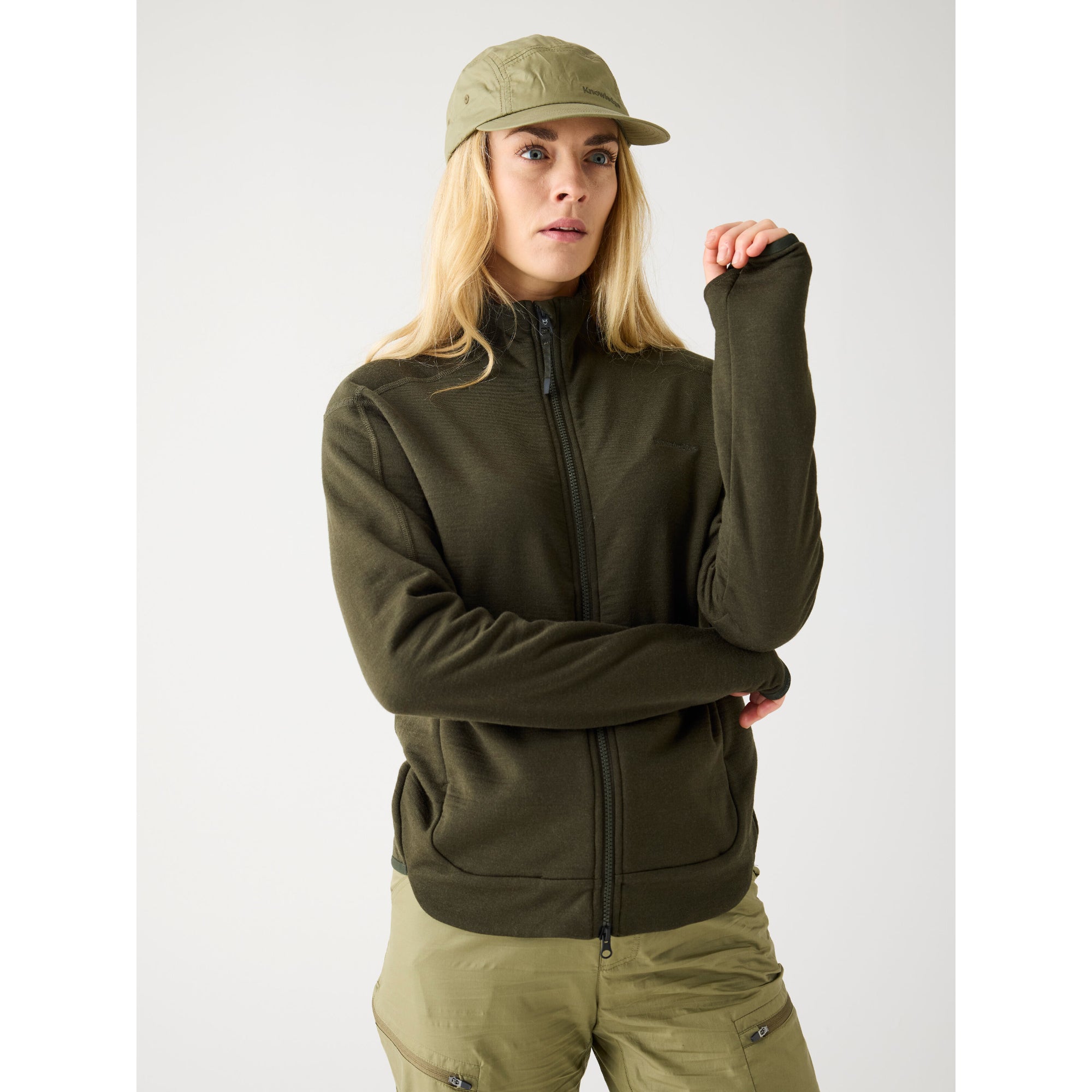 Fleece-Jacke mit Reißverschluss DYNAMIC aus Merinowolle - Damen