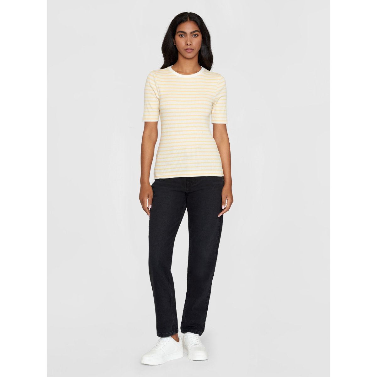 T-Shirt STRIPED RIB aus Bio-Baumwolle