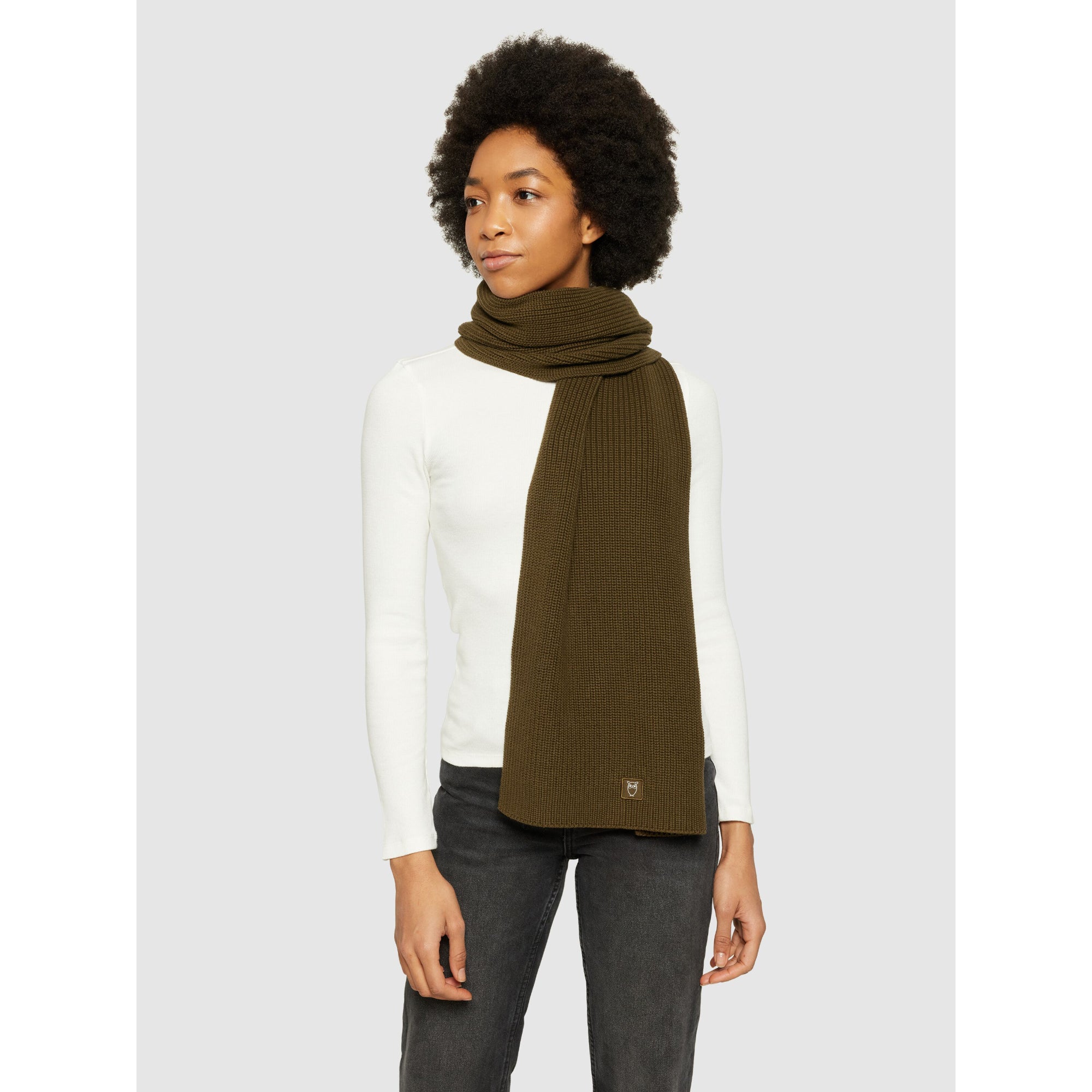 Strick-Schal RIB KNIT aus Bio-Baumwolle