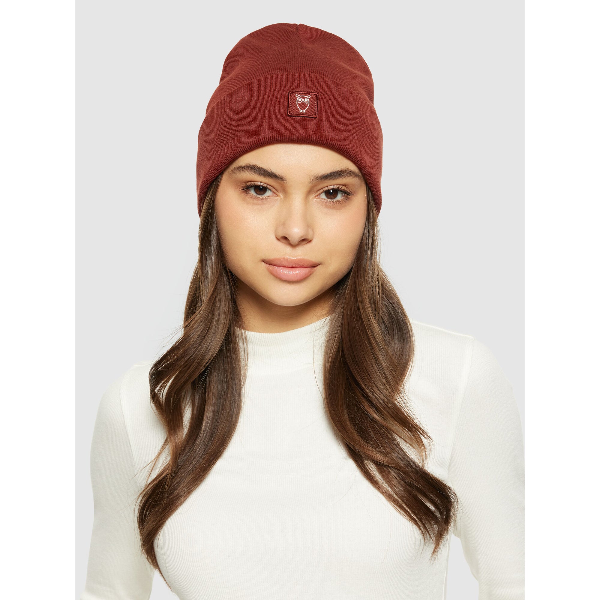 Strick-Beanie KNITTED RIB aus Bio-Baumwolle