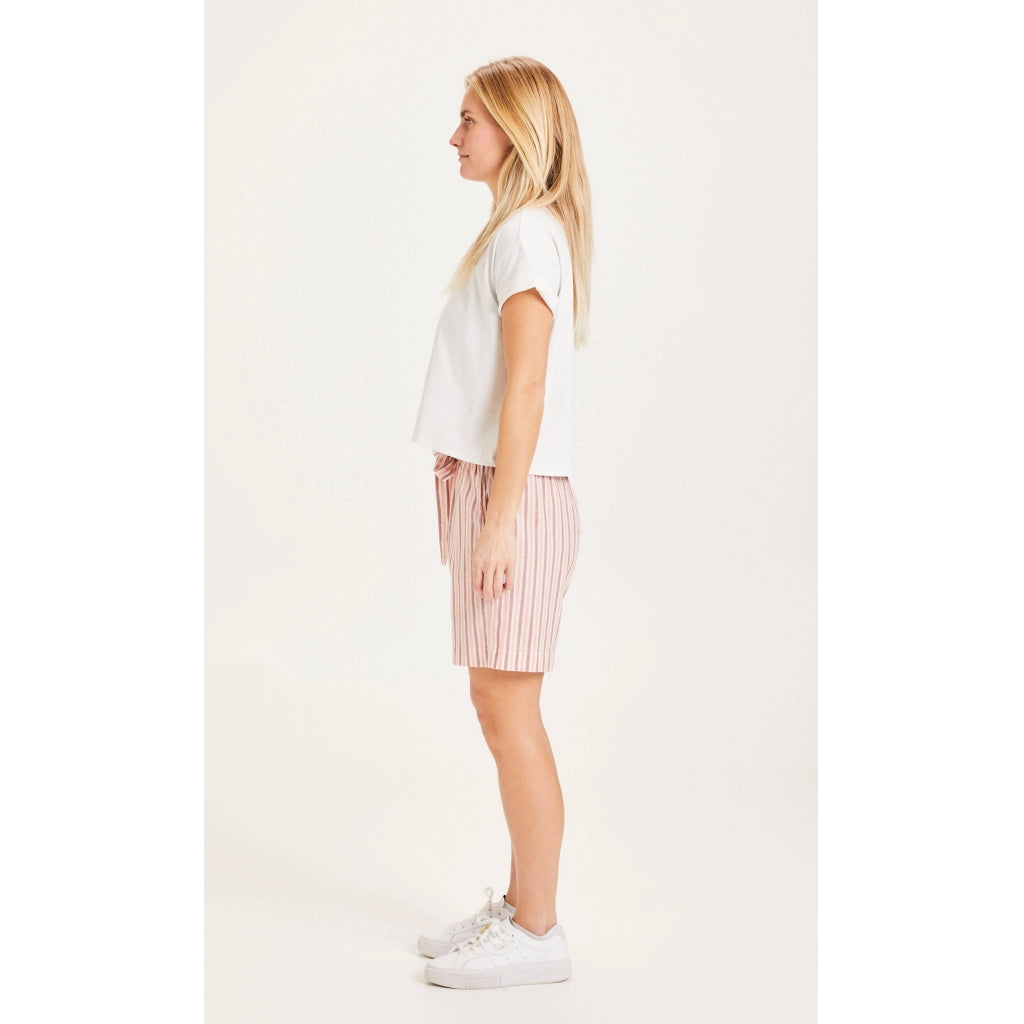 Gestreifte Paperbag Shorts TULIP mit Tencel™