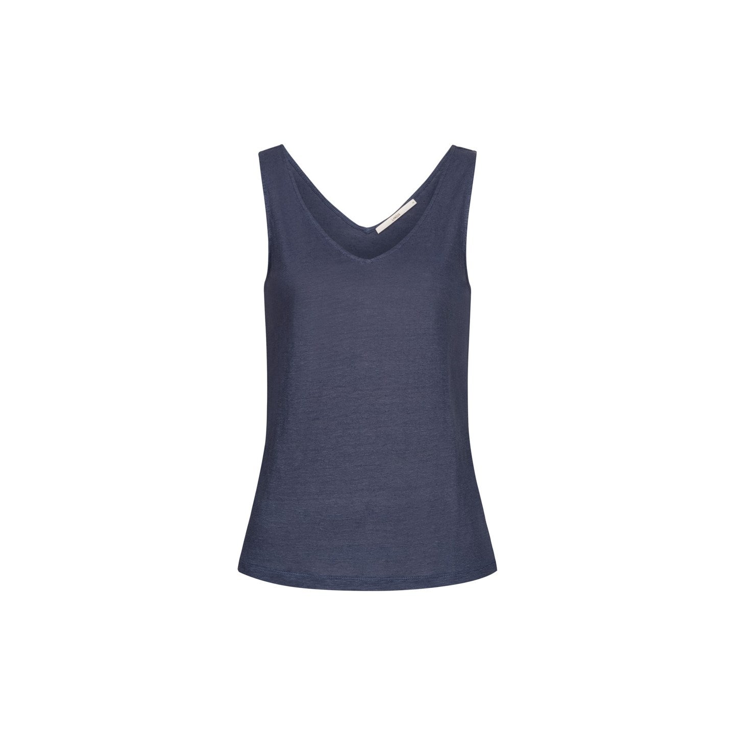 Tanktop mit V-Ausschnitt aus Bio-Leinen