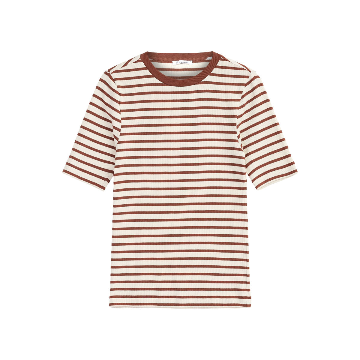 T-Shirt STRIPED RIB aus Bio-Baumwolle