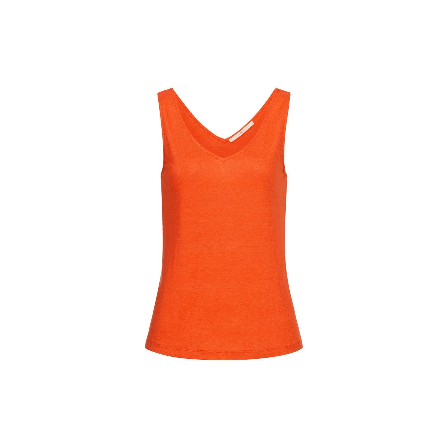 Tanktop mit V-Ausschnitt aus Bio-Leinen