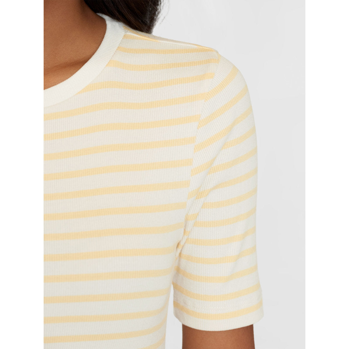 T-Shirt STRIPED RIB aus Bio-Baumwolle