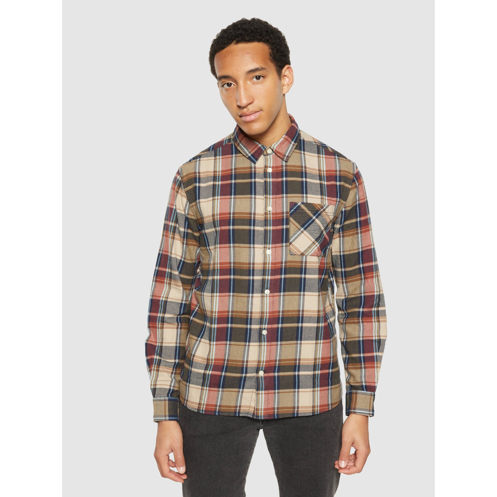 Kariertes Hemd CHECKERED SHIRT Flanell aus Bio-Baumwolle