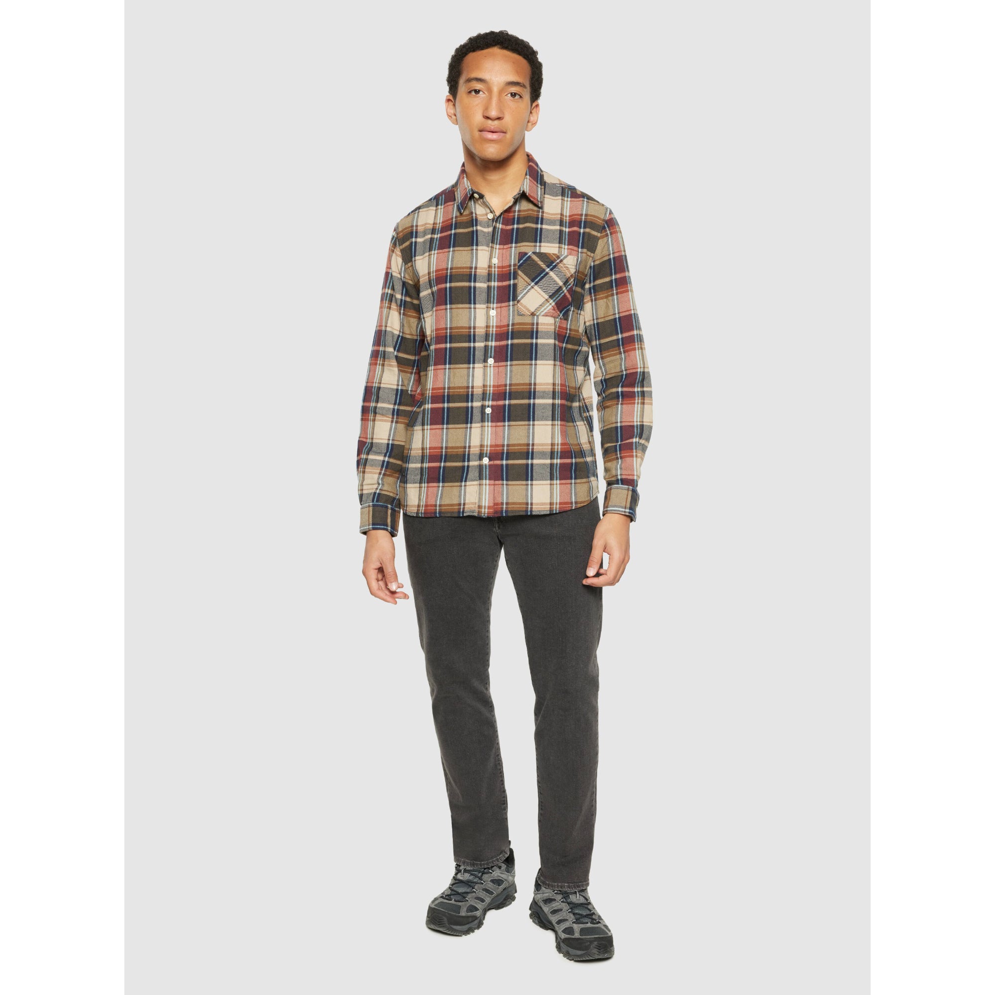 Kariertes Hemd CHECKERED SHIRT Flanell aus Bio-Baumwolle