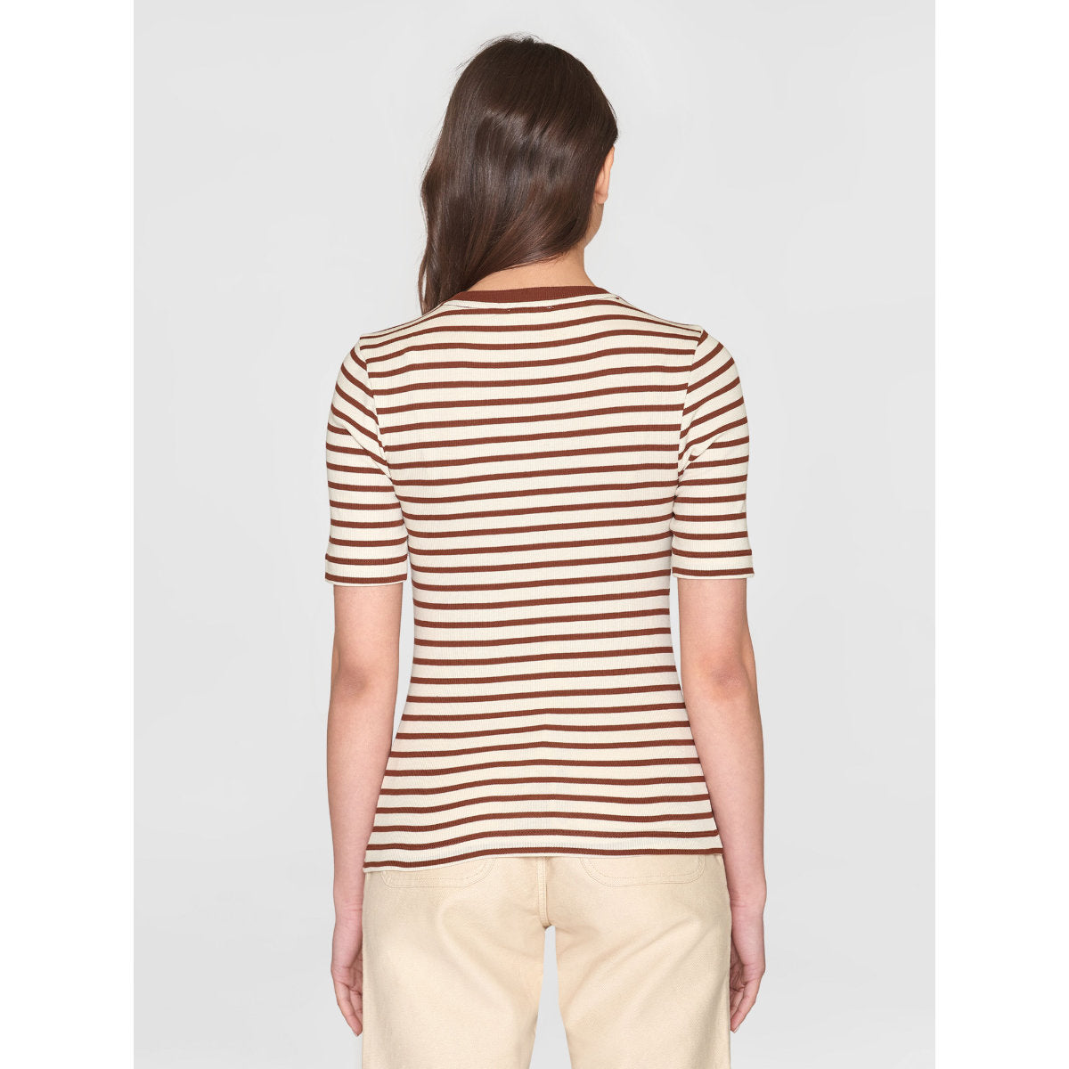 T-Shirt STRIPED RIB aus Bio-Baumwolle