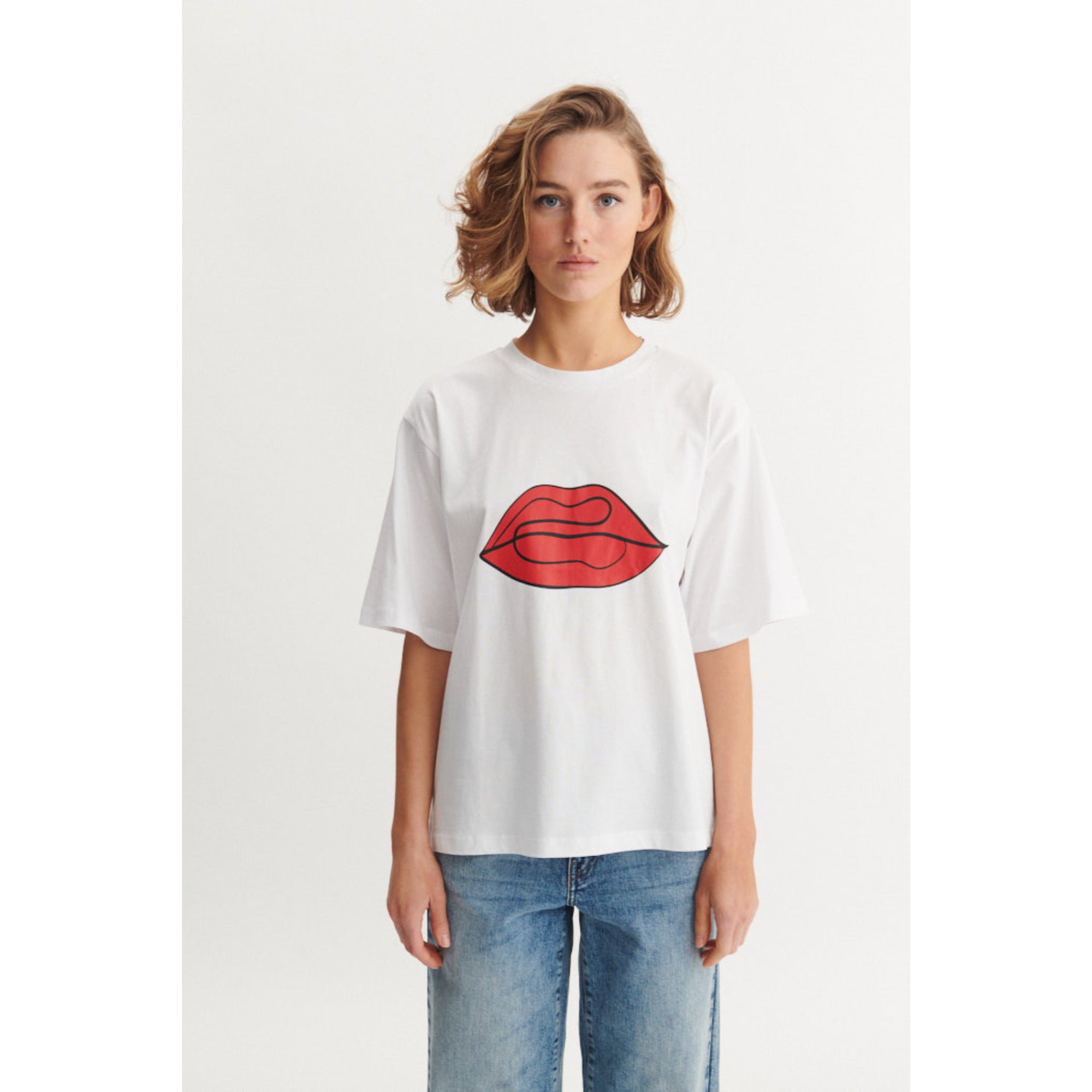 T-Shirt RAJA RED LIP aus Bio-Baumwolle GOTS