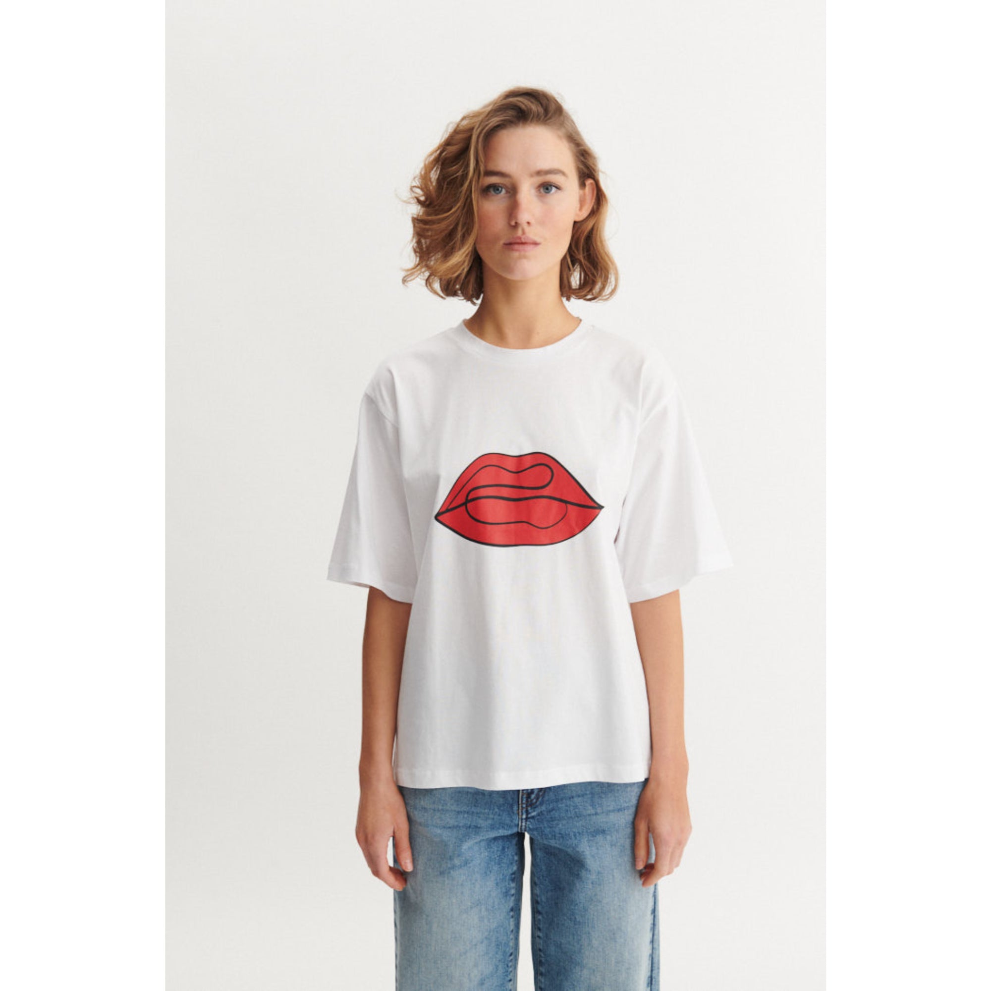 T-Shirt RAJA RED LIP aus Bio-Baumwolle GOTS