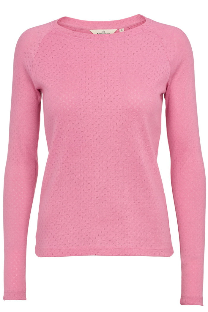 Langarmshirt ARENSE mit Lochmuster aus Bio-Baumwolle