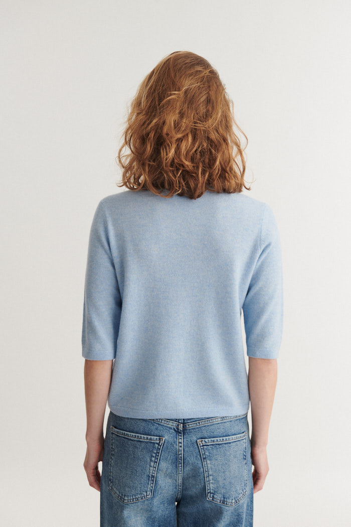 Strickshirt mit Knopfleiste SELEM Granddad aus Merinowolle