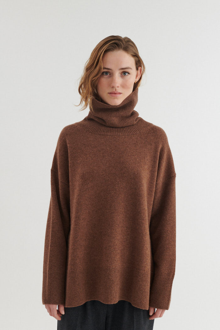 Strickpullover LIZ mit Rollkragen aus Bio-Merinowolle