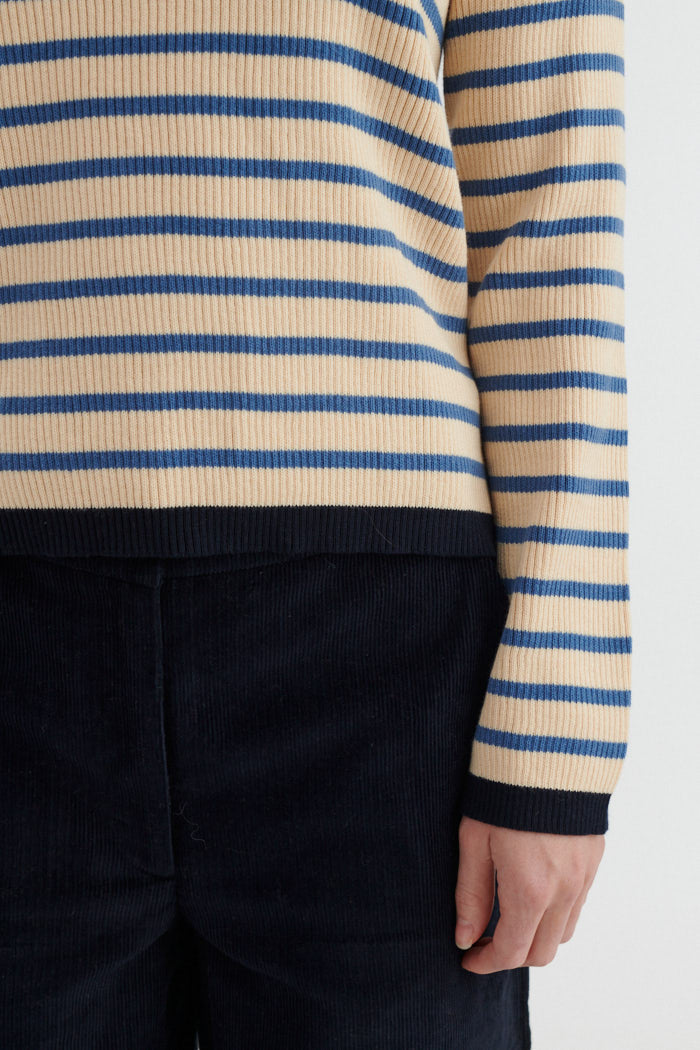 Gestreifter Sweater LILA - Pullover aus Bio-Baumwolle