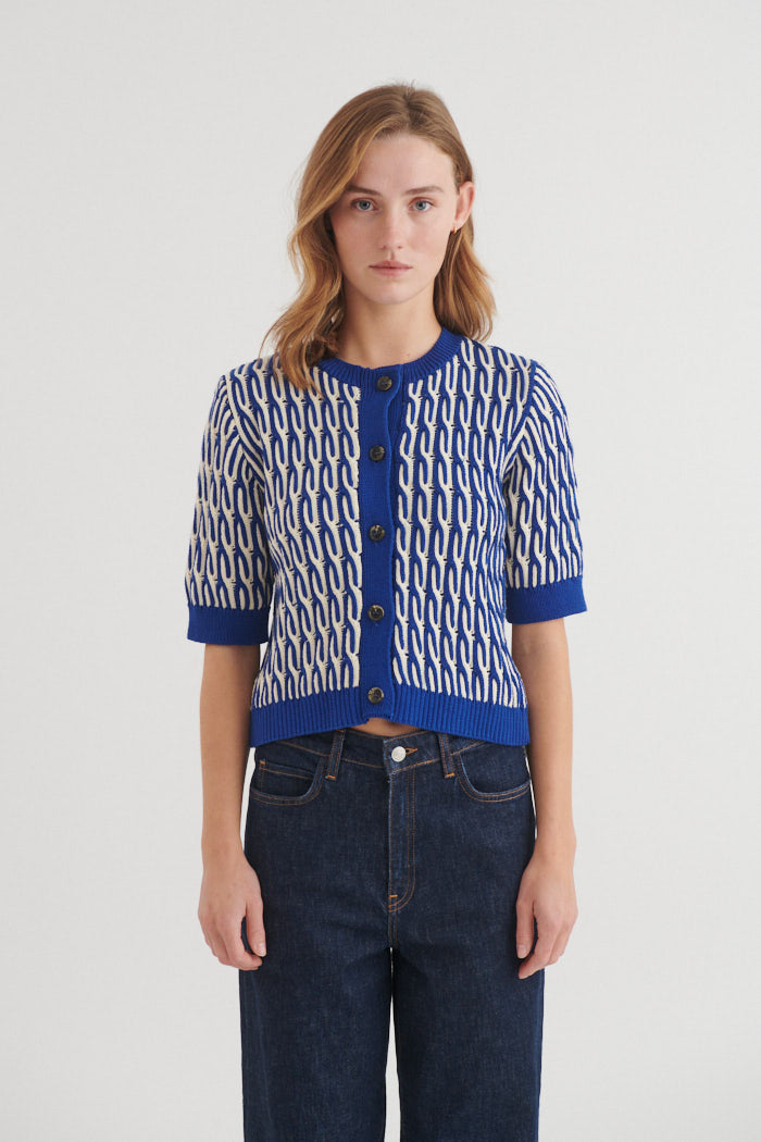 Kurzarm Cardigan MINIE aus Bio-Baumwolle