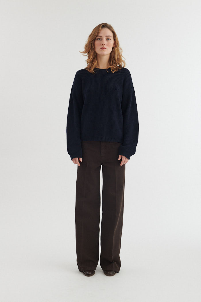 Oversized Strickpullover SUNA aus Bio-Baumwolle