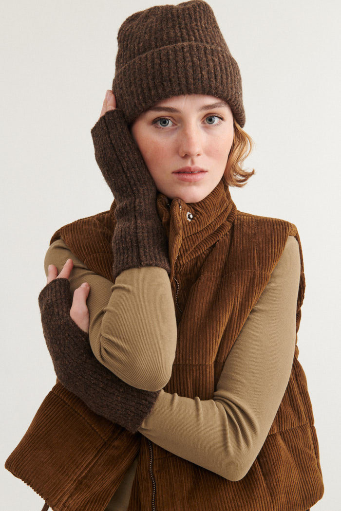 Strick-Beanie Mütze SALLY mit Bio-Wolle