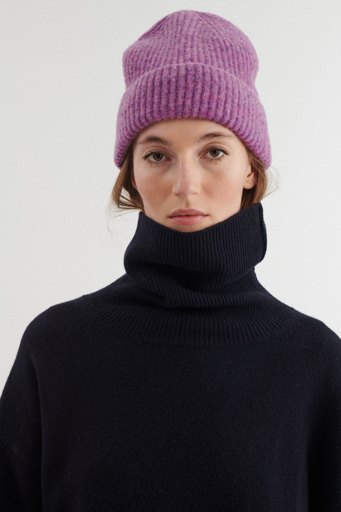 Strick-Beanie Mütze SALLY mit Bio-Wolle