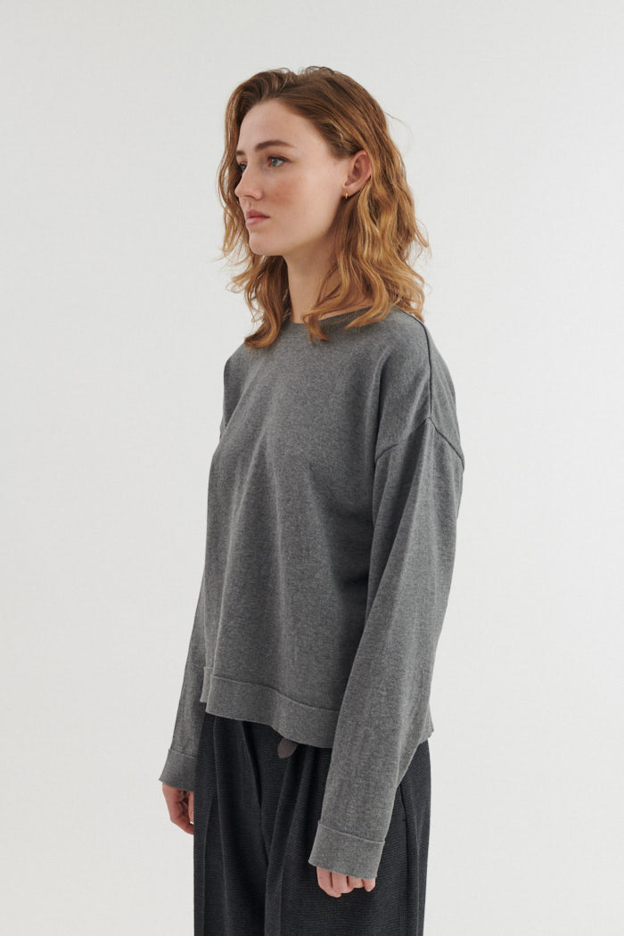 Rundhals-Pullover KARI aus Bio-Baumwolle