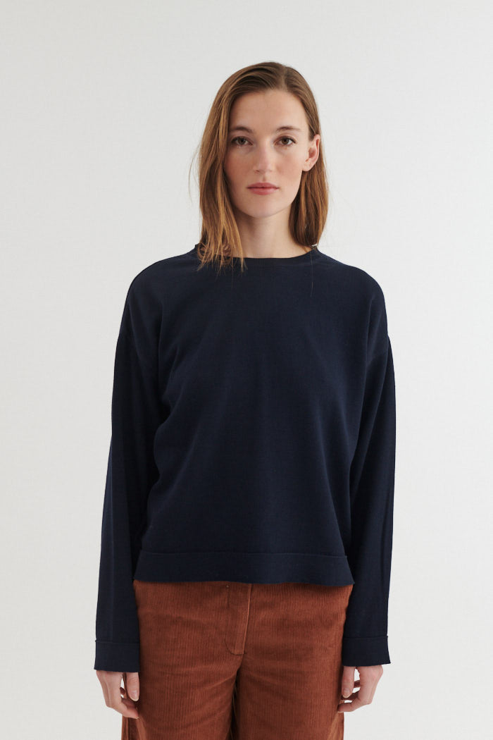 Rundhals-Pullover KARI aus Bio-Baumwolle