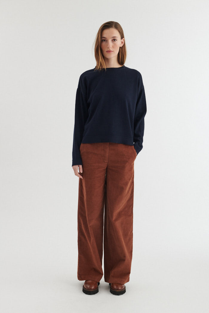 Rundhals-Pullover KARI aus Bio-Baumwolle