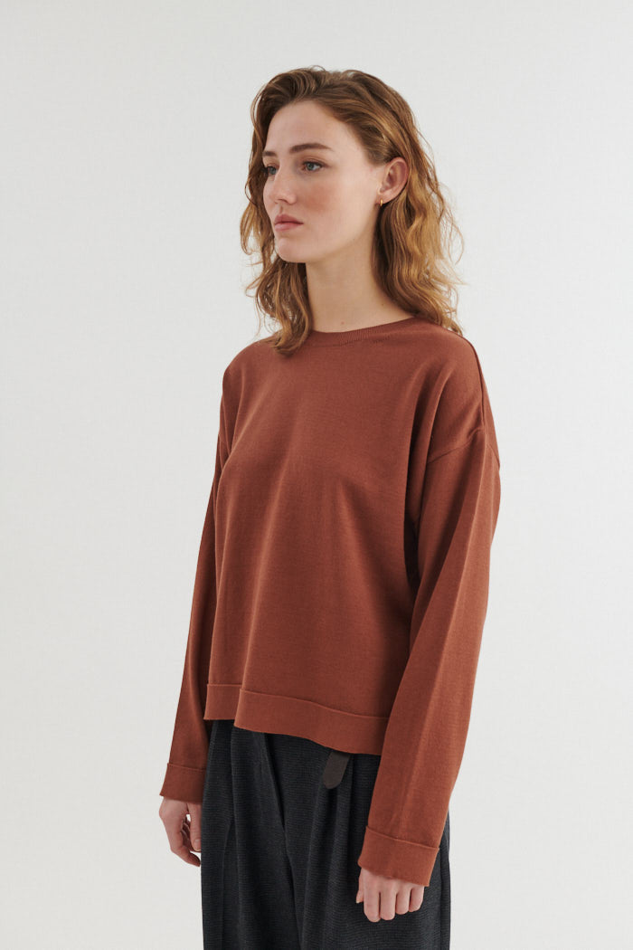Rundhals-Pullover KARI aus Bio-Baumwolle
