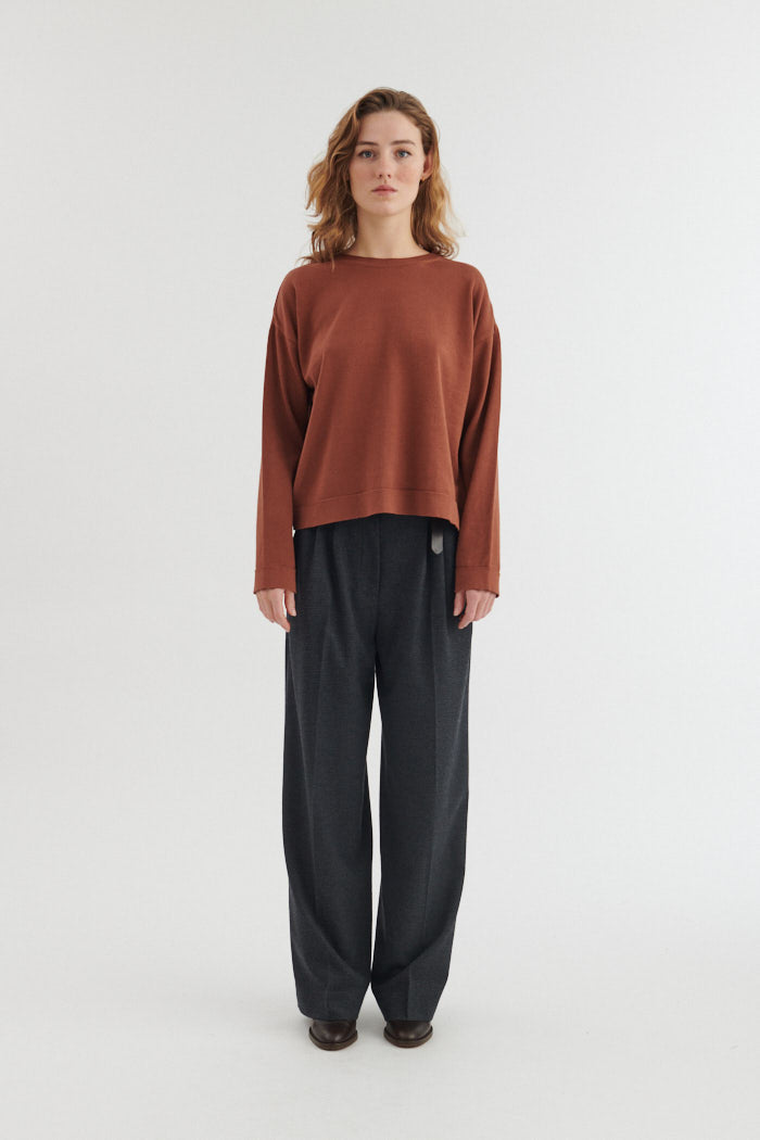 Rundhals-Pullover KARI aus Bio-Baumwolle