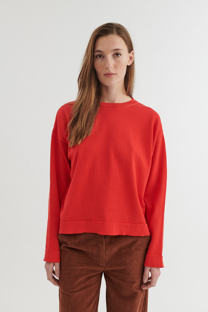 Rundhals-Pullover KARI aus Bio-Baumwolle