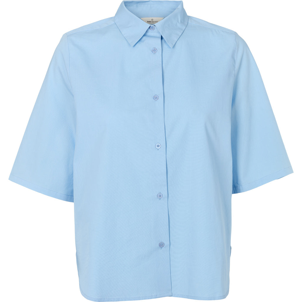 Kurzarm Bluse SILJE mit Knöpfen aus Bio-Baumwolle