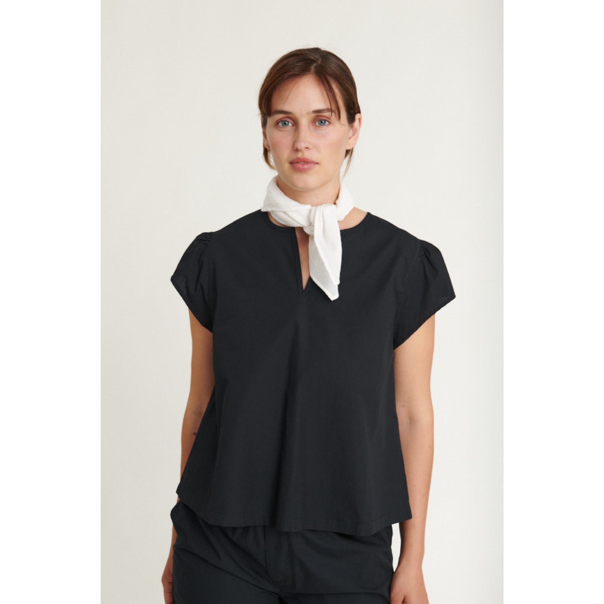Kurzarm Shirt SILJE Bluse aus Bio-Baumwolle