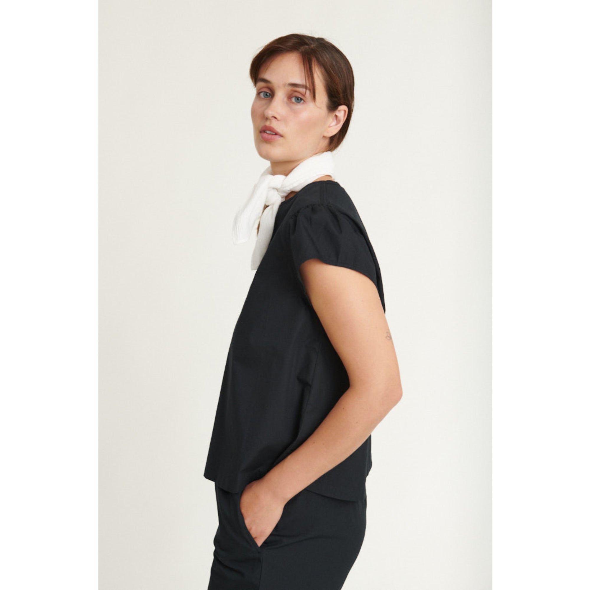 Kurzarm Shirt SILJE Bluse aus Bio-Baumwolle