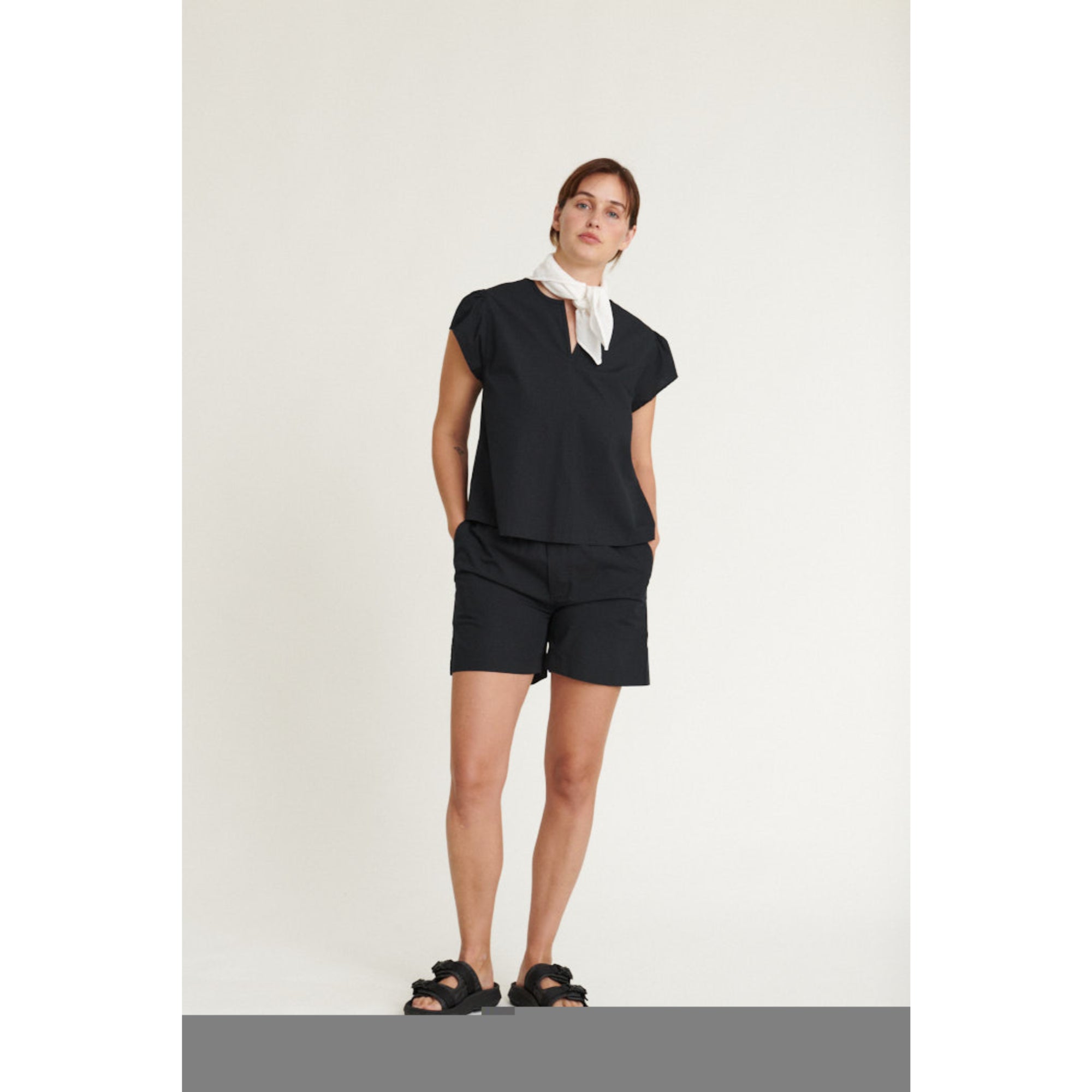 Kurzarm Shirt SILJE Bluse aus Bio-Baumwolle