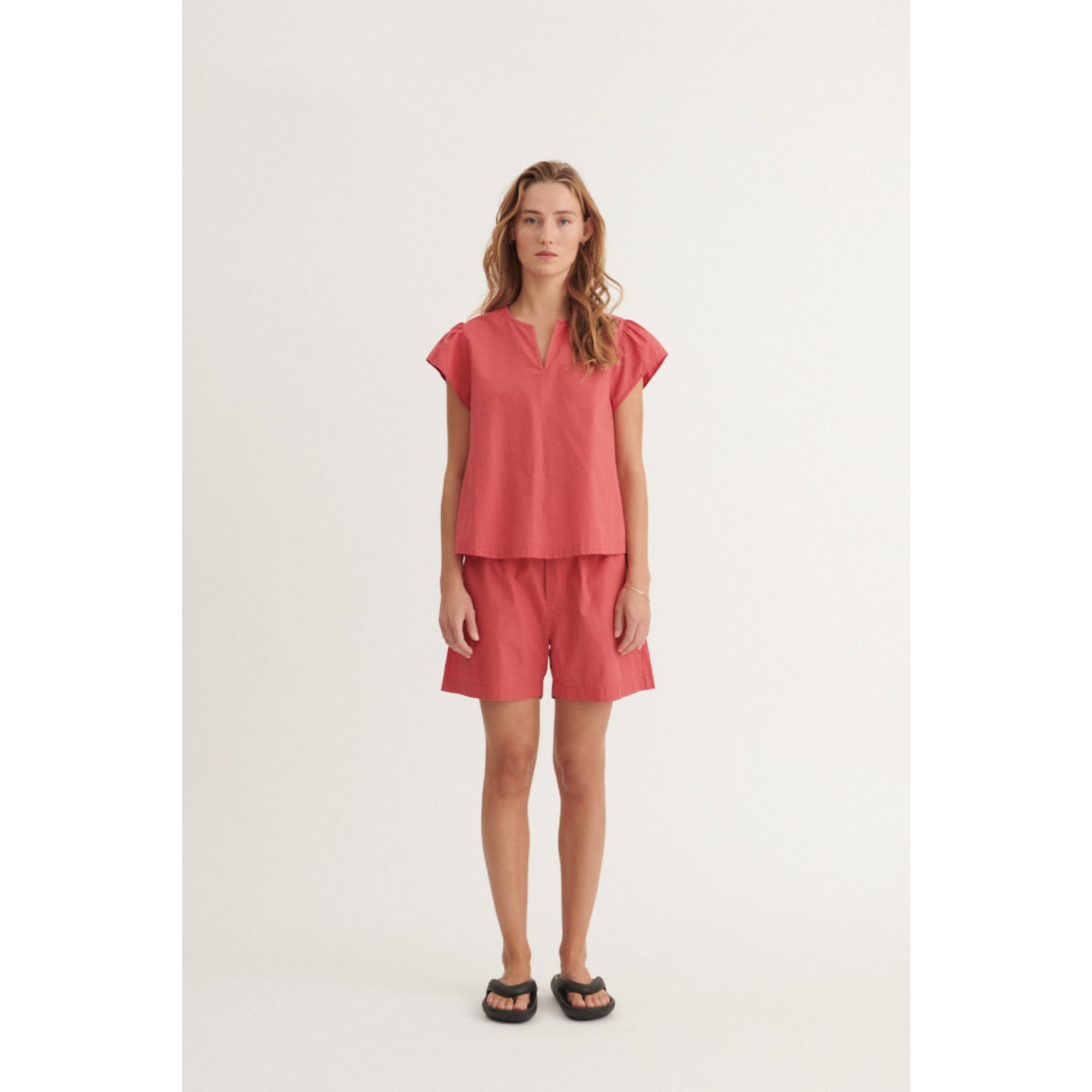 Kurzarm Shirt SILJE Bluse aus Bio-Baumwolle