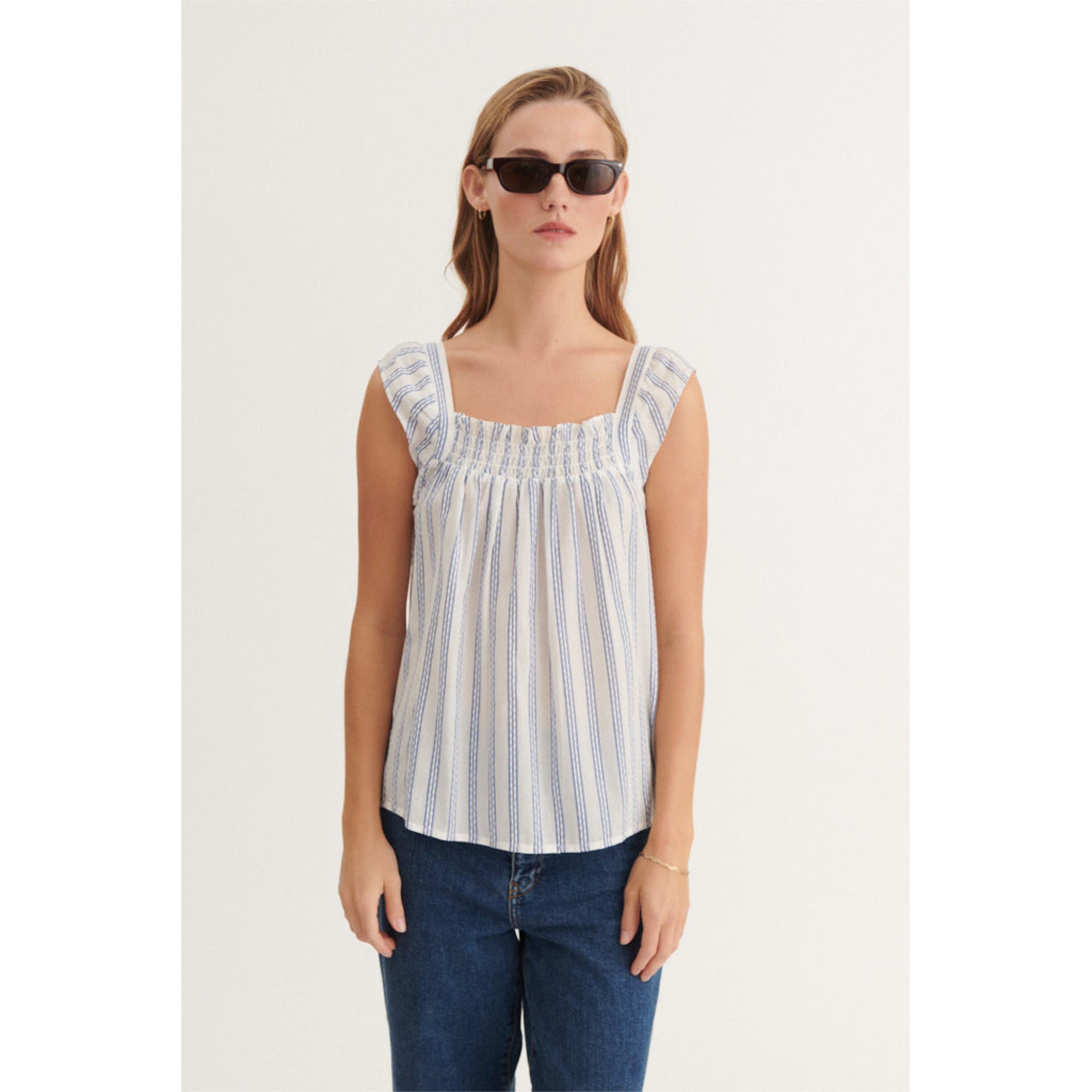 Gestreiftes Top Ada aus Bio-Baumwolle