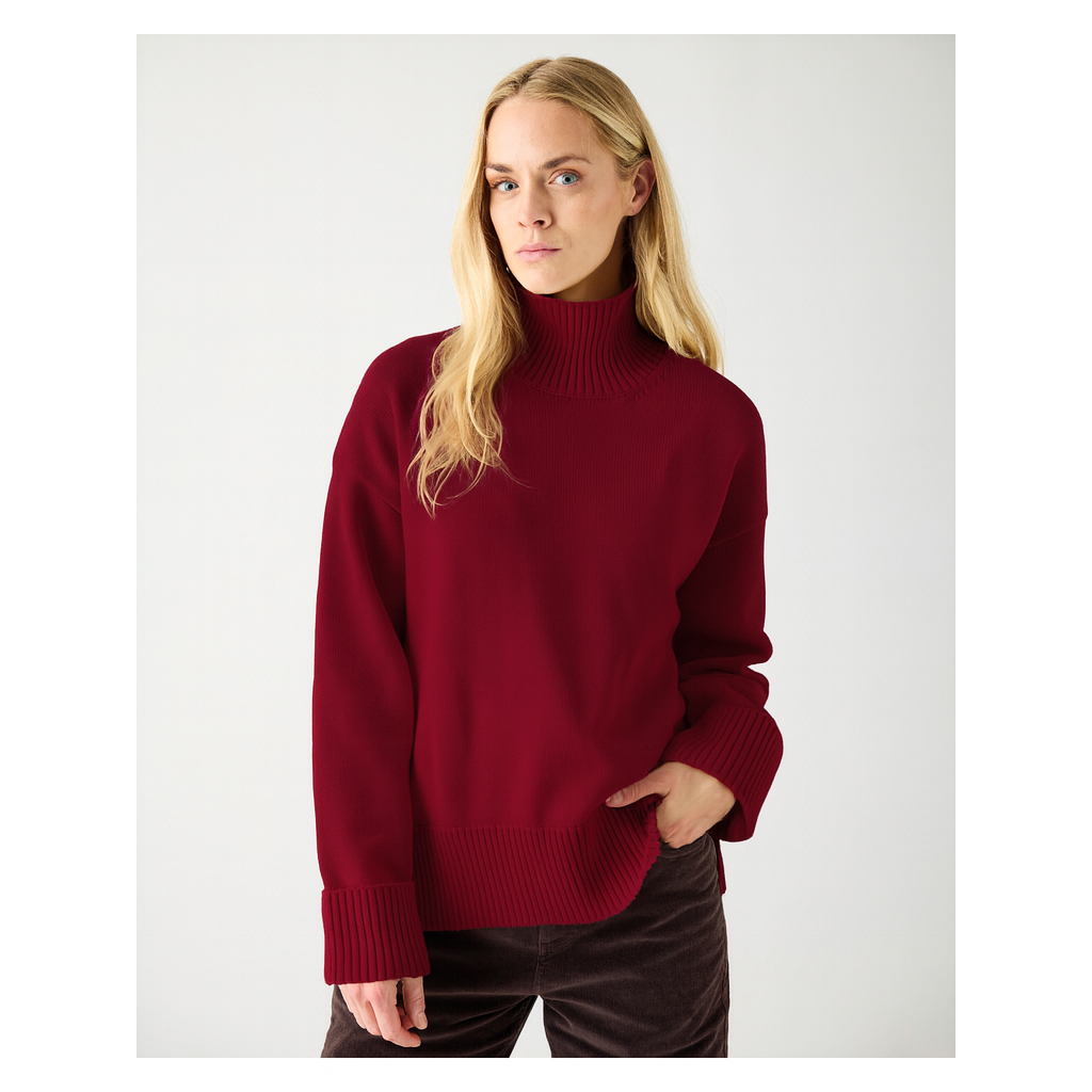 Rollkragen Pullover aus Bio-Baumwolle ROC/GOTS/Vegan