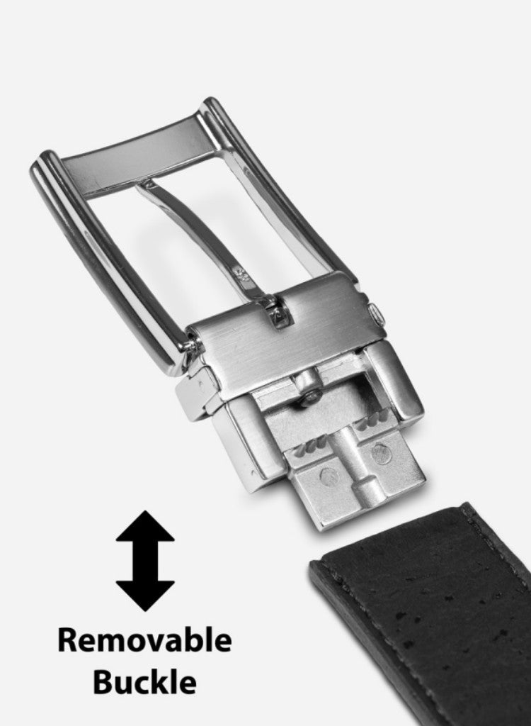 Wendbarer / Zweifarbiger Gürtel aus Kork - 3,5cm breit - CK272