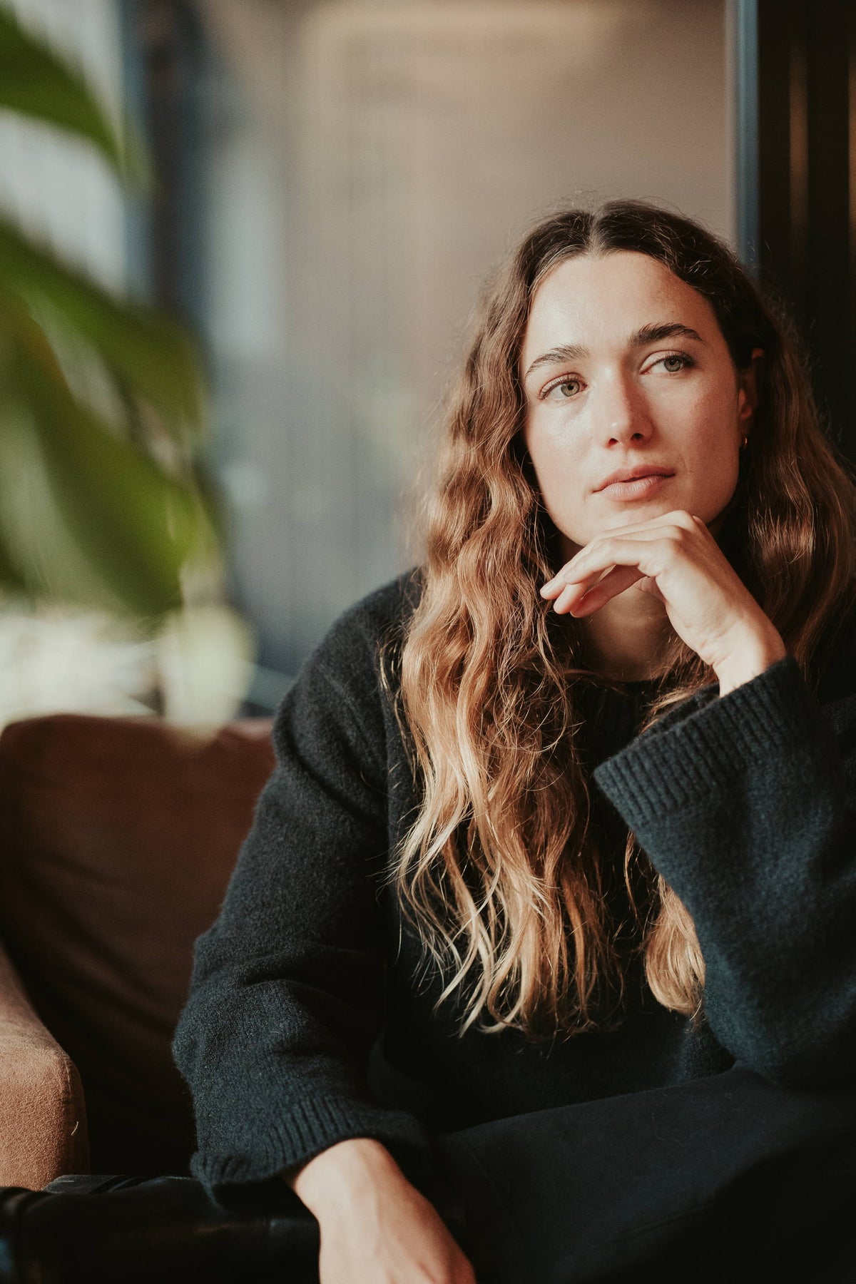 Soufflé Strickpullover mit Rundhalsausschnitt - Relaxed Fit - aus recyceltem Polyester