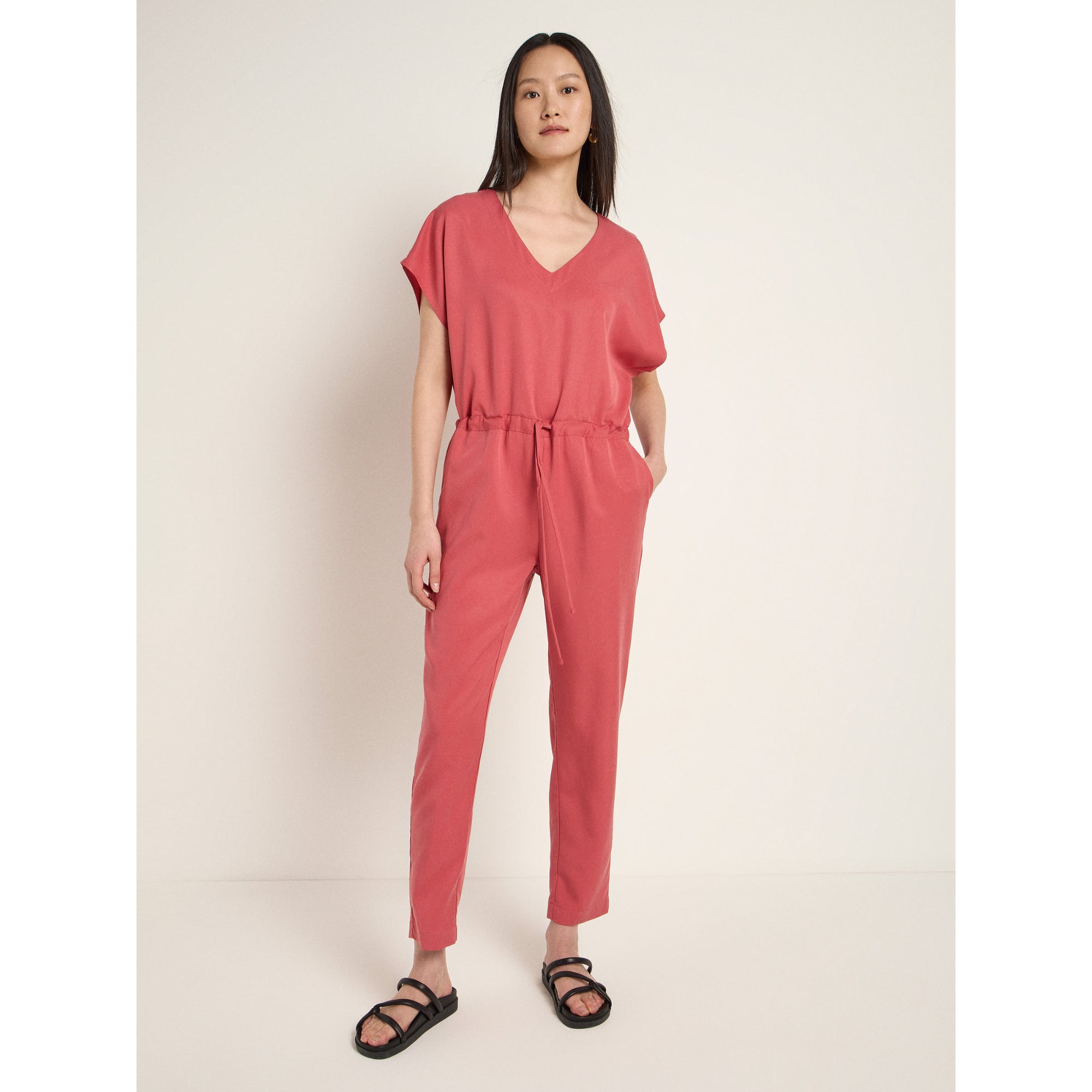 Jumpsuit aus TENCEL™ und Leinen