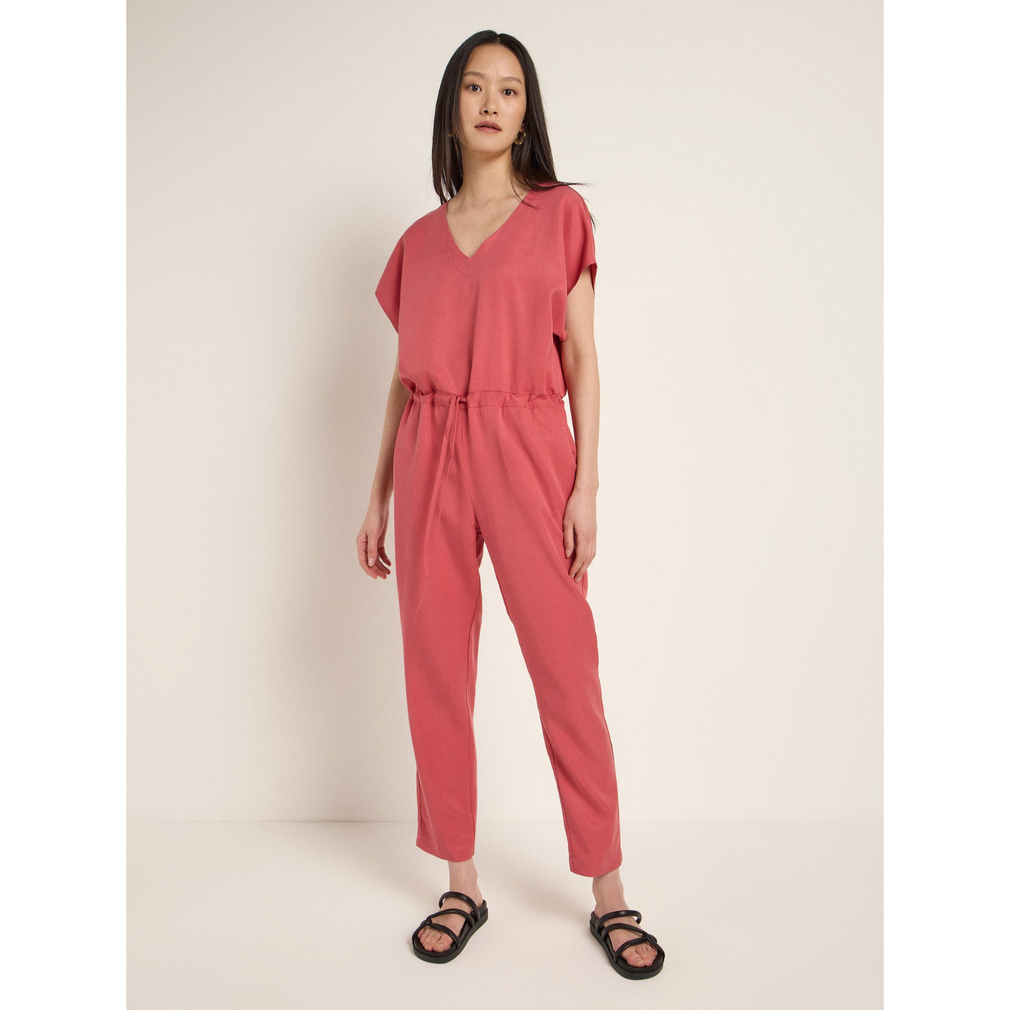 Jumpsuit aus TENCEL™ und Leinen