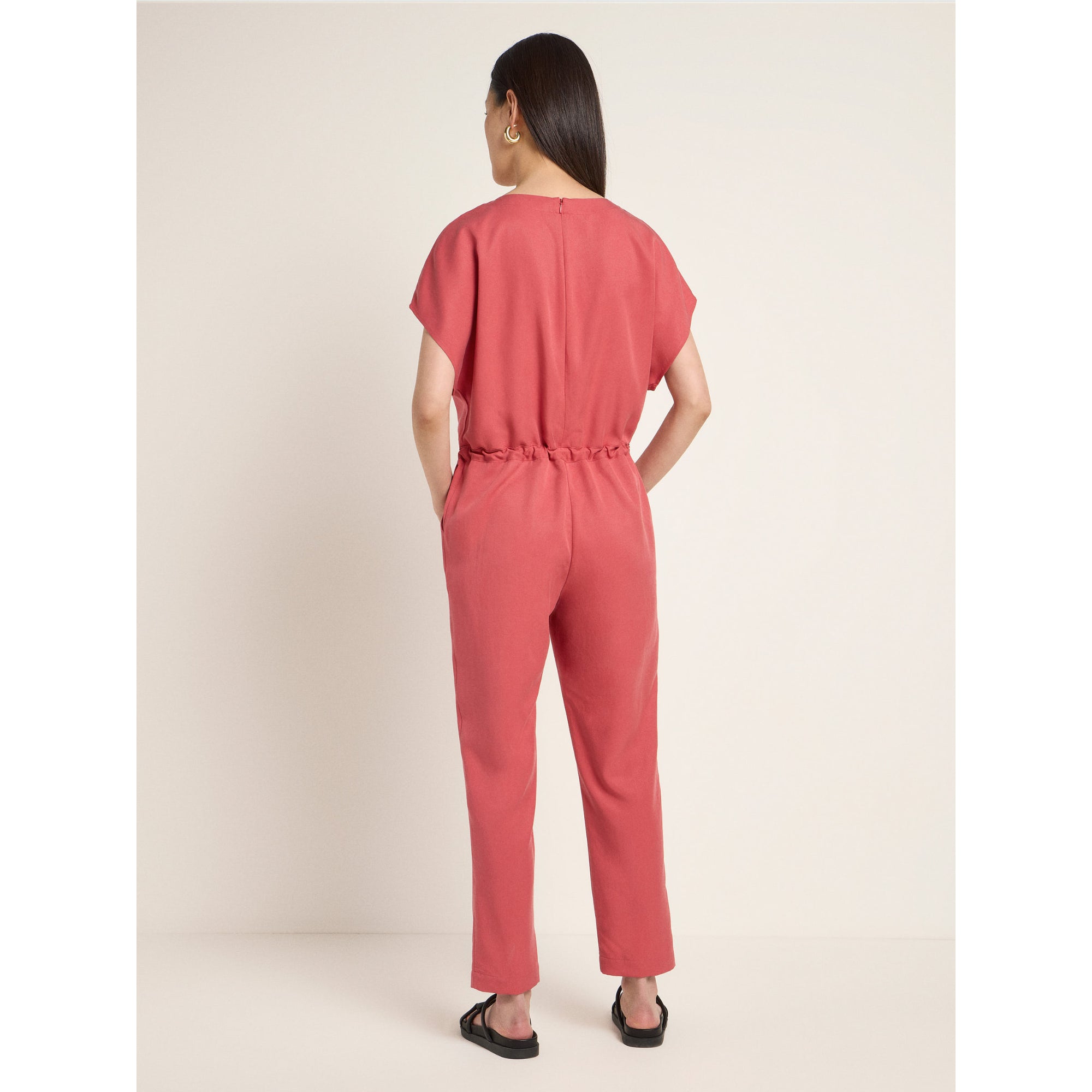 Jumpsuit aus TENCEL™ und Leinen