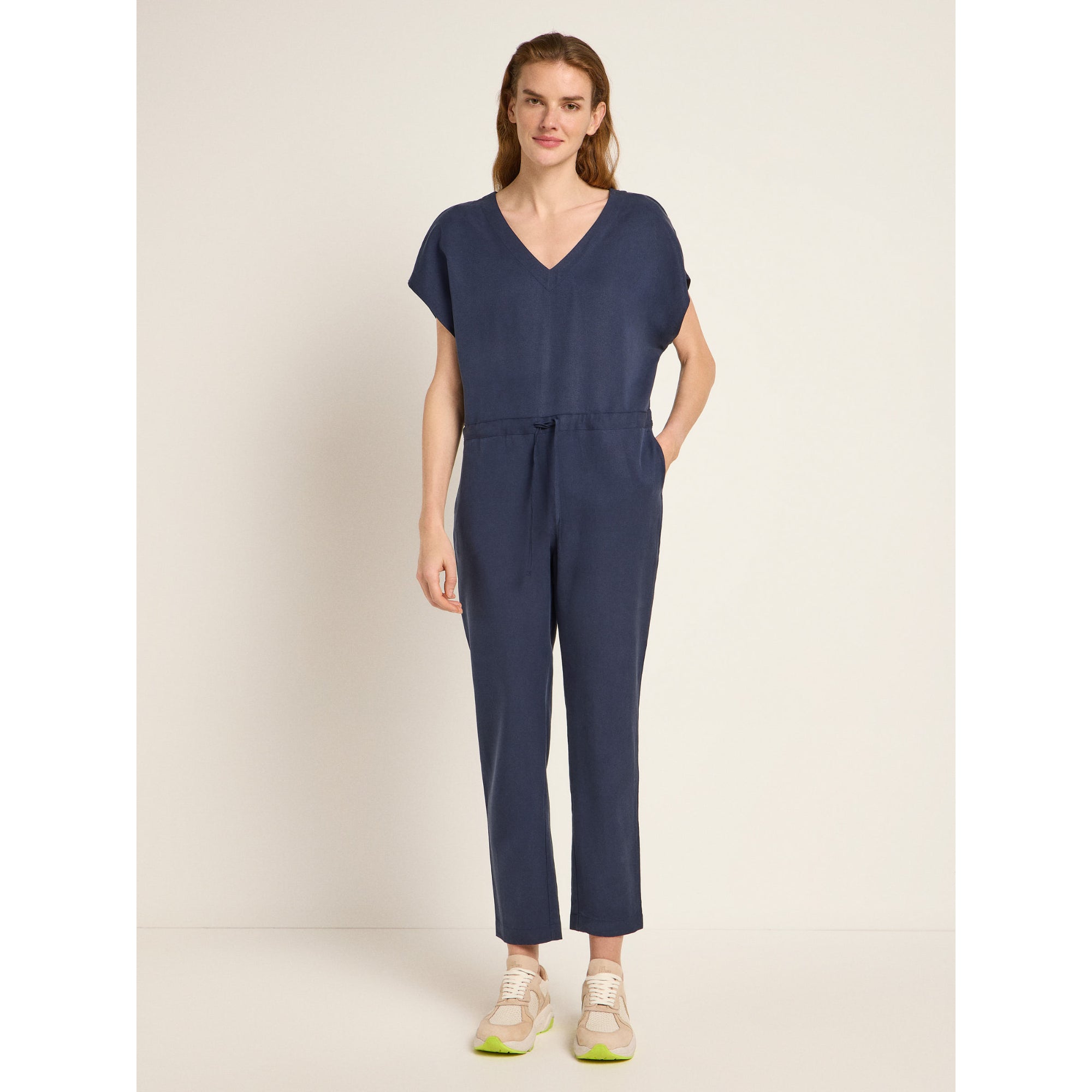 Jumpsuit aus TENCEL™ und Leinen