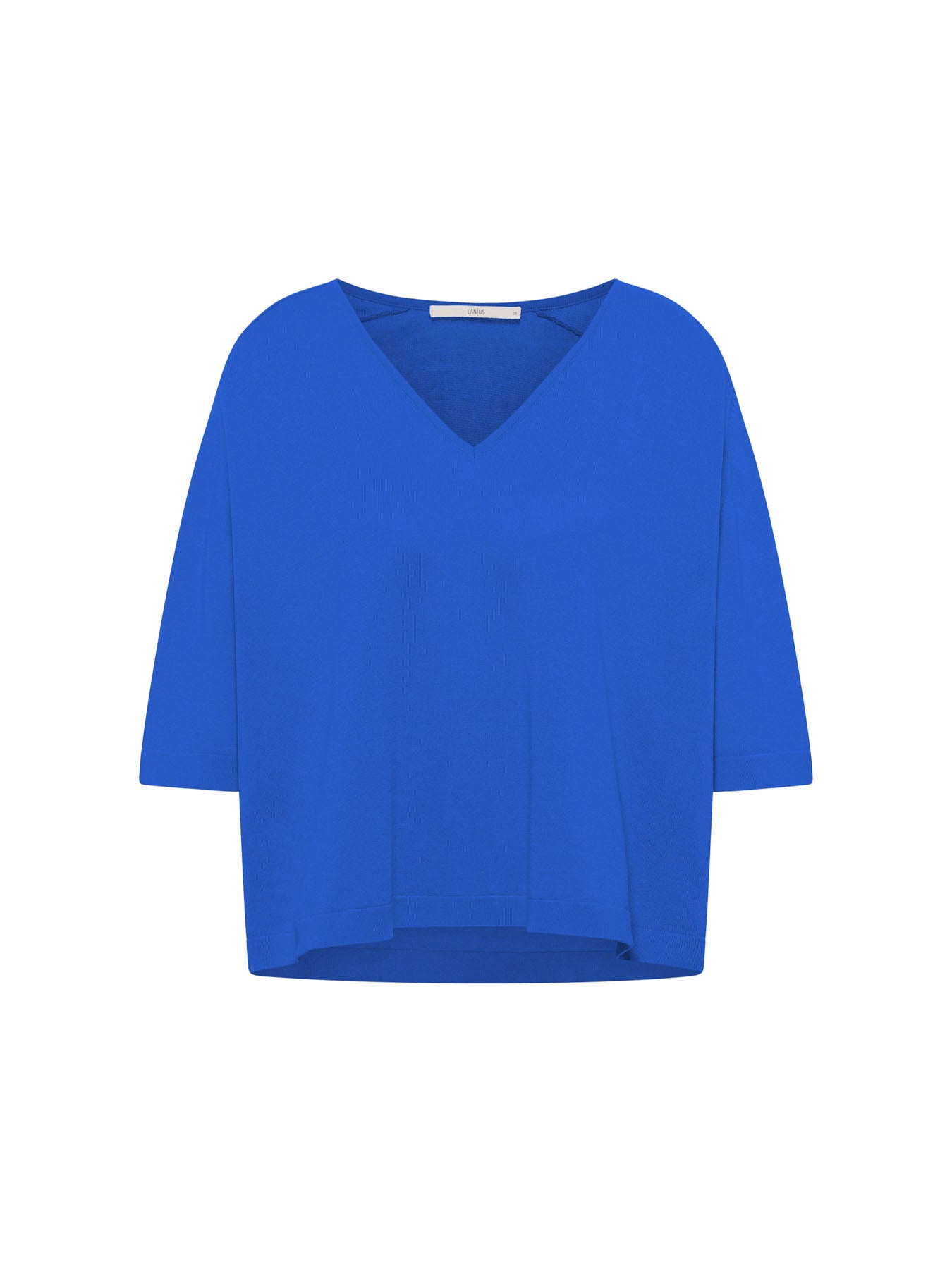 Strickshirt mit V-Ausschnitt aus Bio-Baumwolle