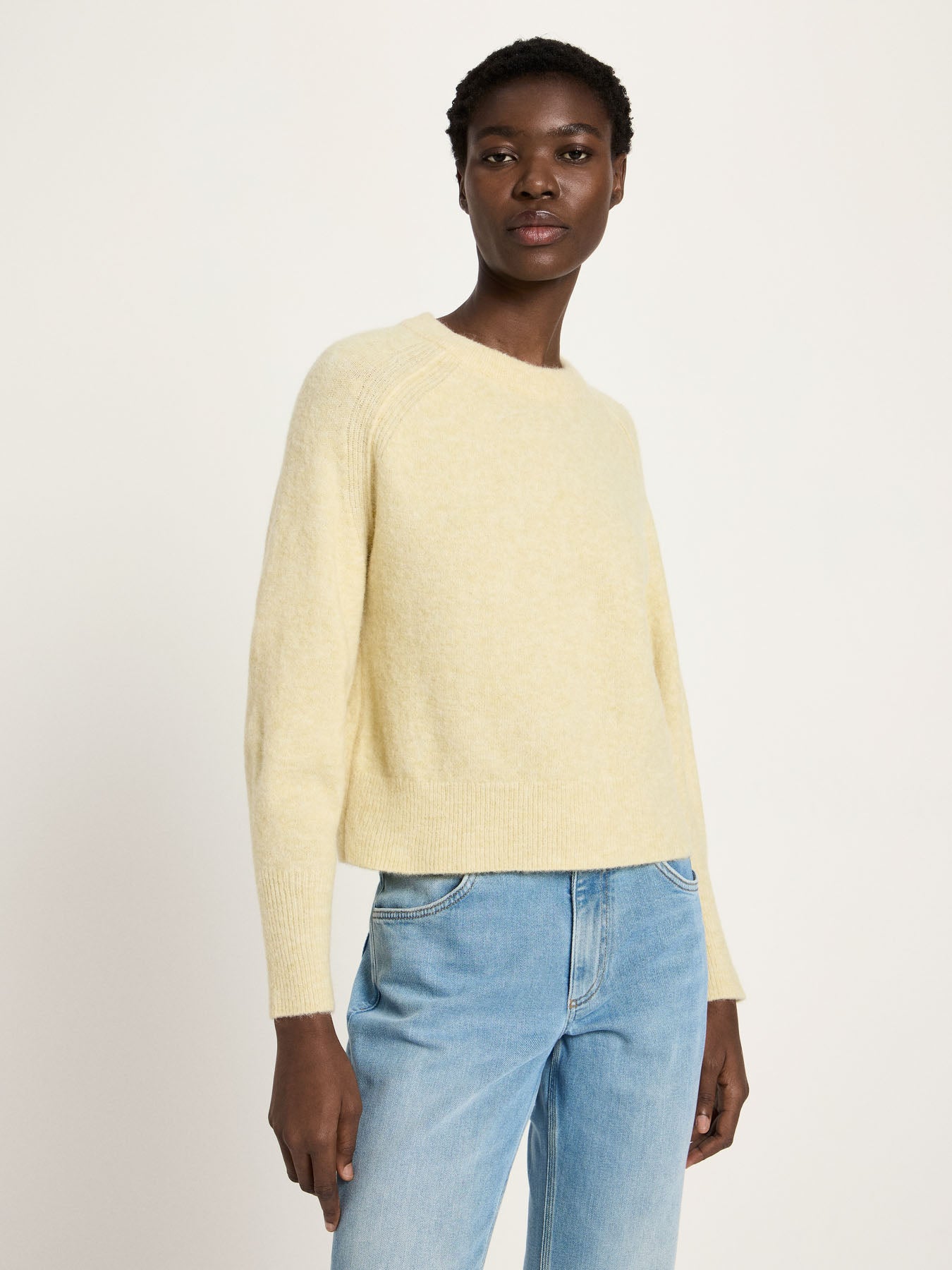 Raglanpullover aus Alpaka- und Schurwolle