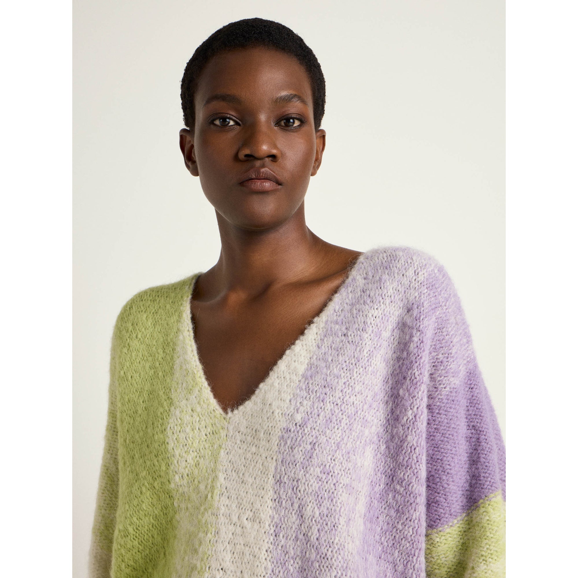 Streifenpullover Multicolour aus Alpakawolle
