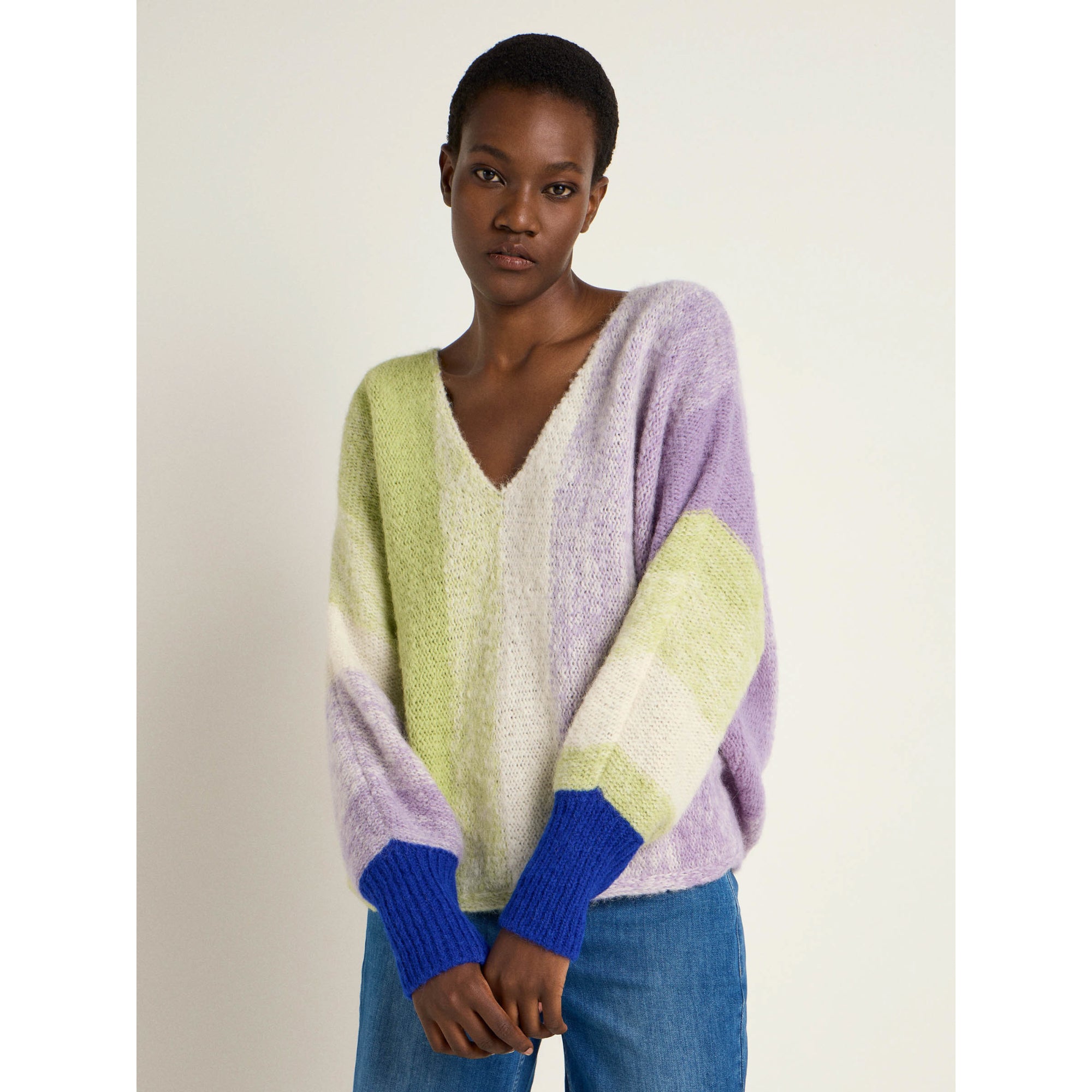 Streifenpullover Multicolour aus Alpakawolle