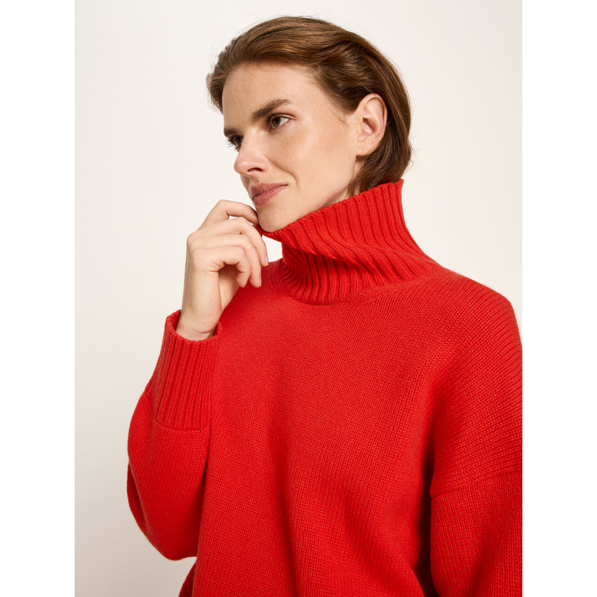 Oversized Pullover aus Bio-Schurwolle und Bio-Baumwolle GOTS