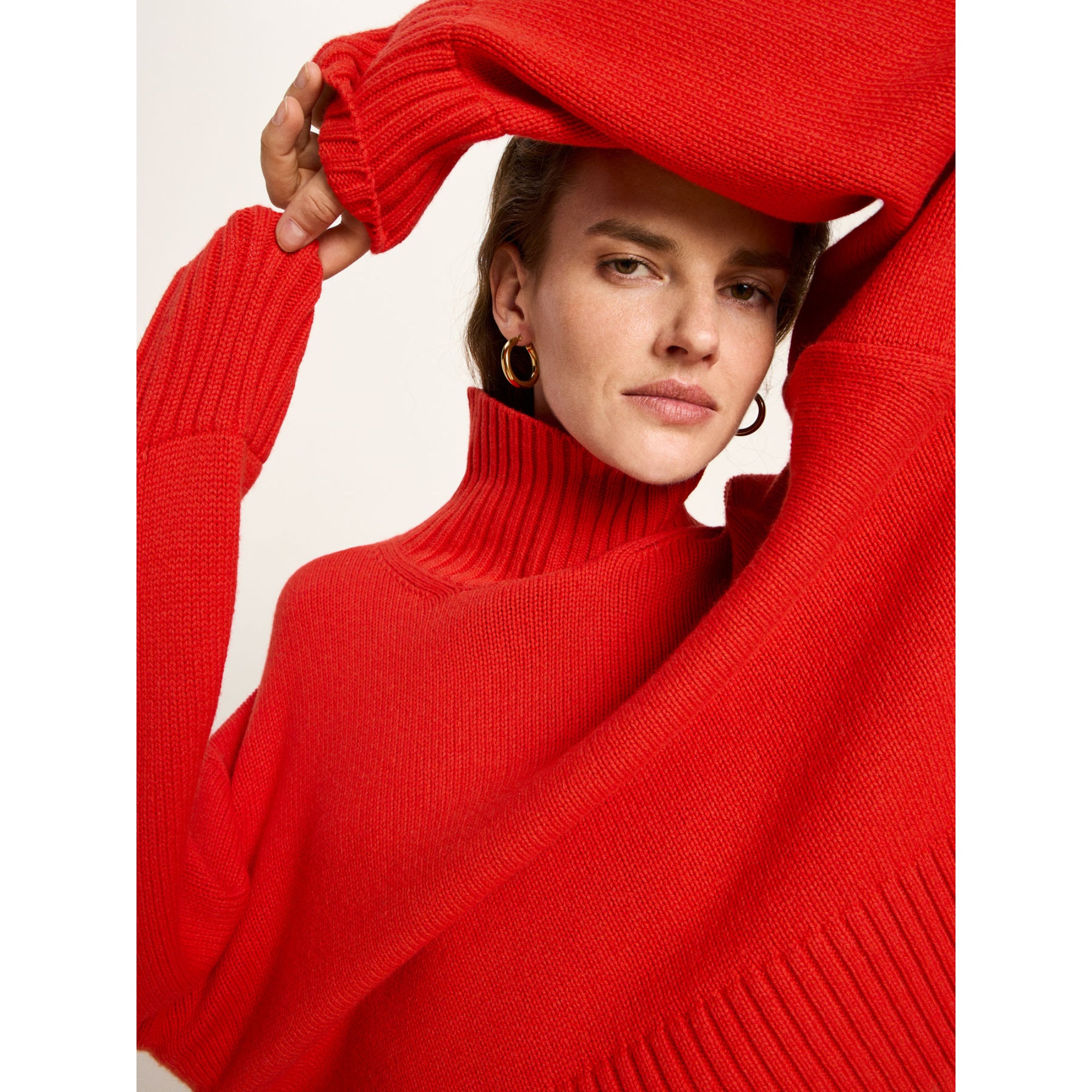 Oversized Pullover aus Bio-Schurwolle und Bio-Baumwolle GOTS